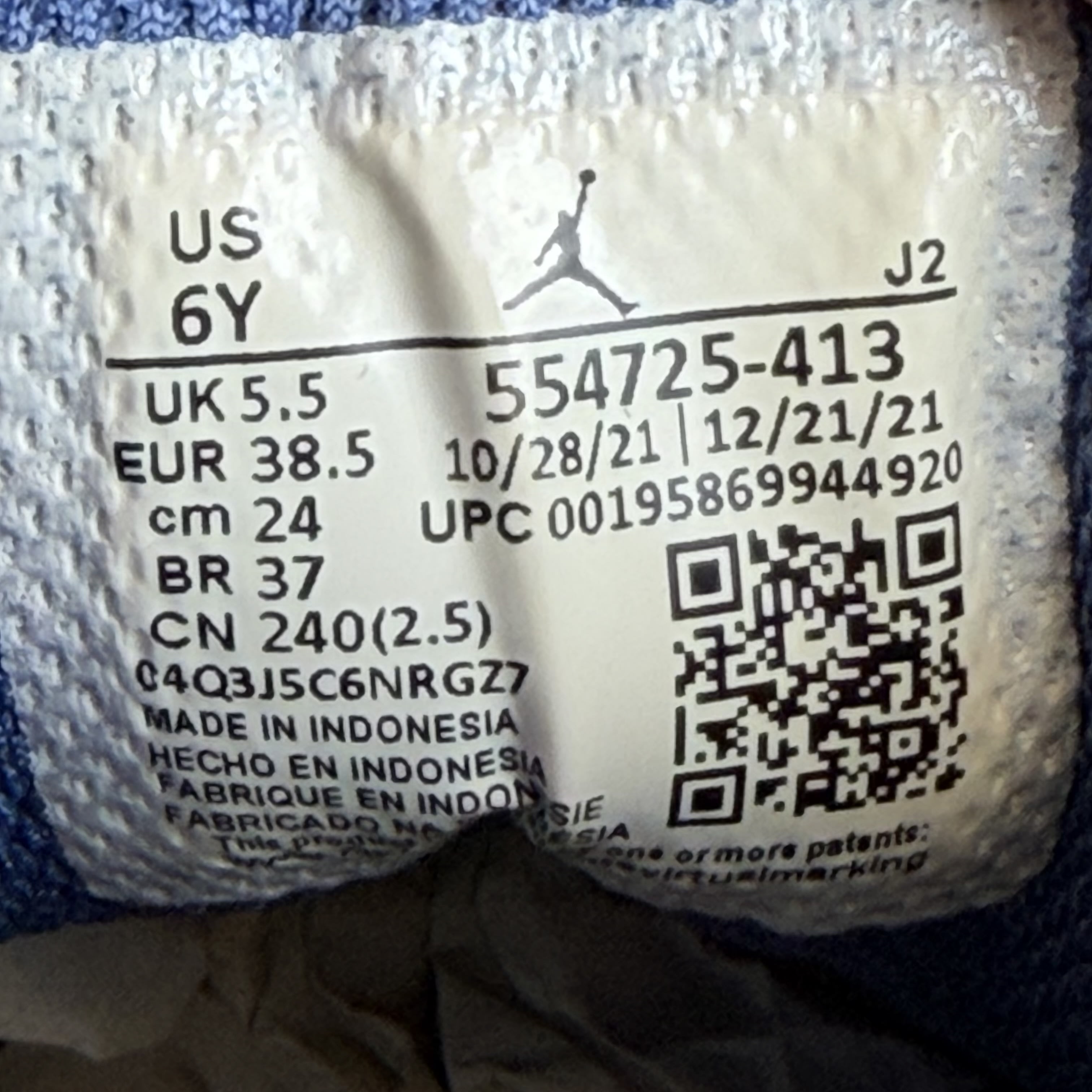SP6958 Jordan 1 Mid Mystic Navy Mint Foam (GS)