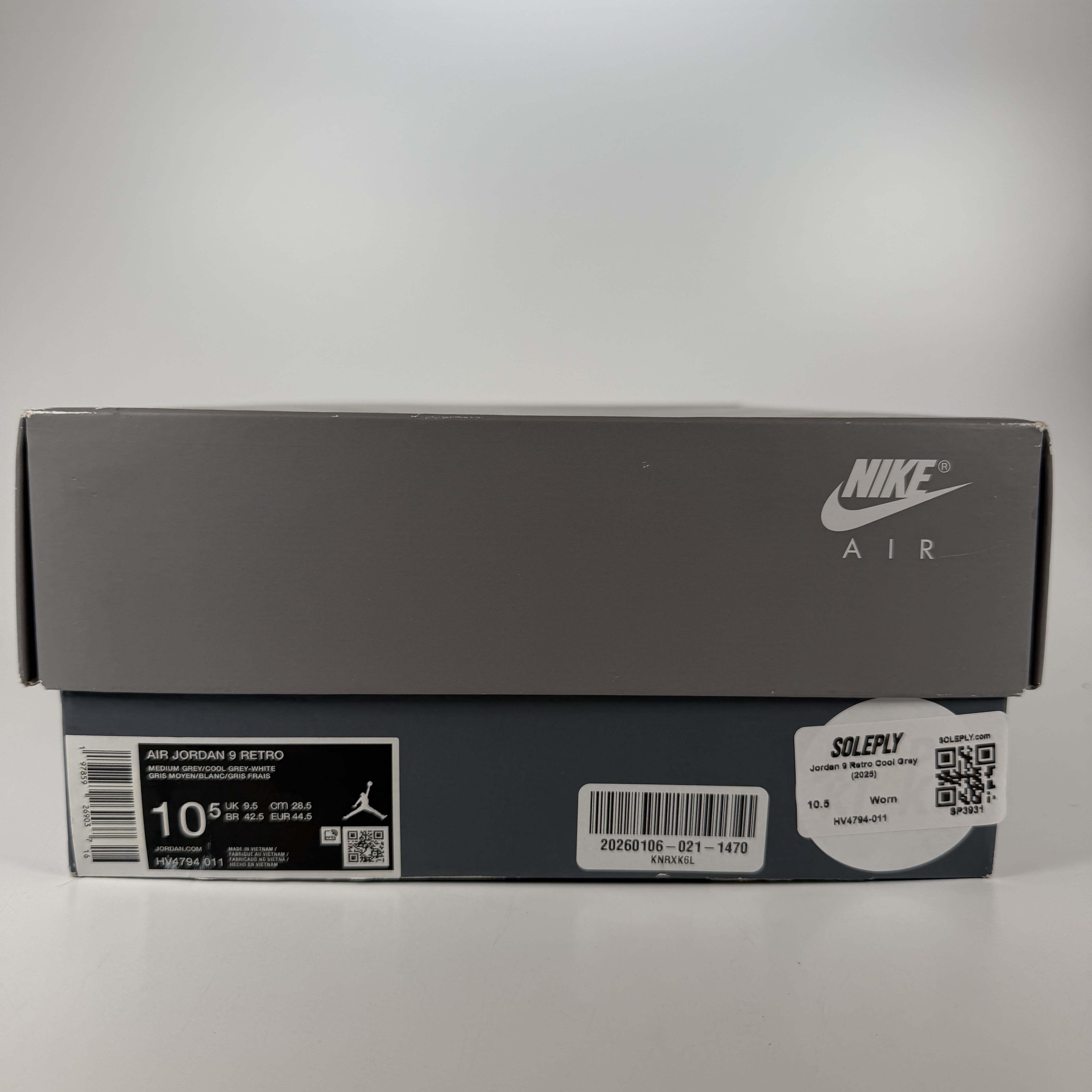 SP3931 Jordan 9 Retro Cool Grey (2025)