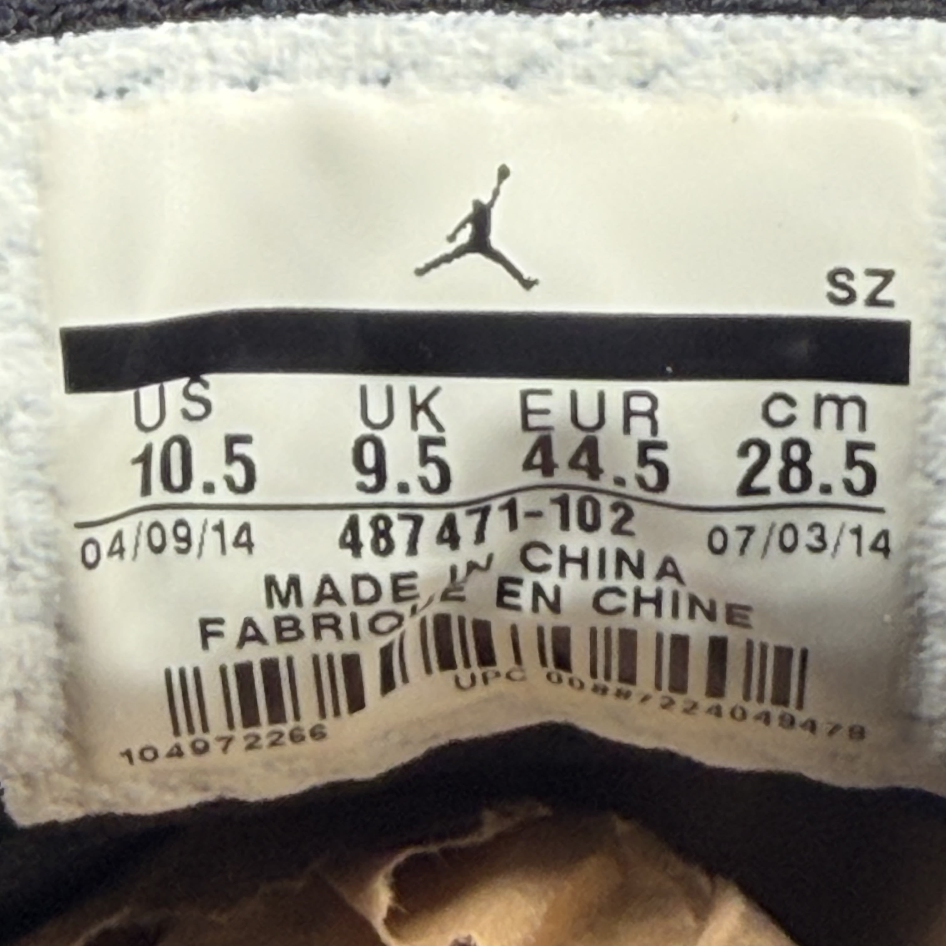 629703 Jordan 14 Retro Black Toe (2014)