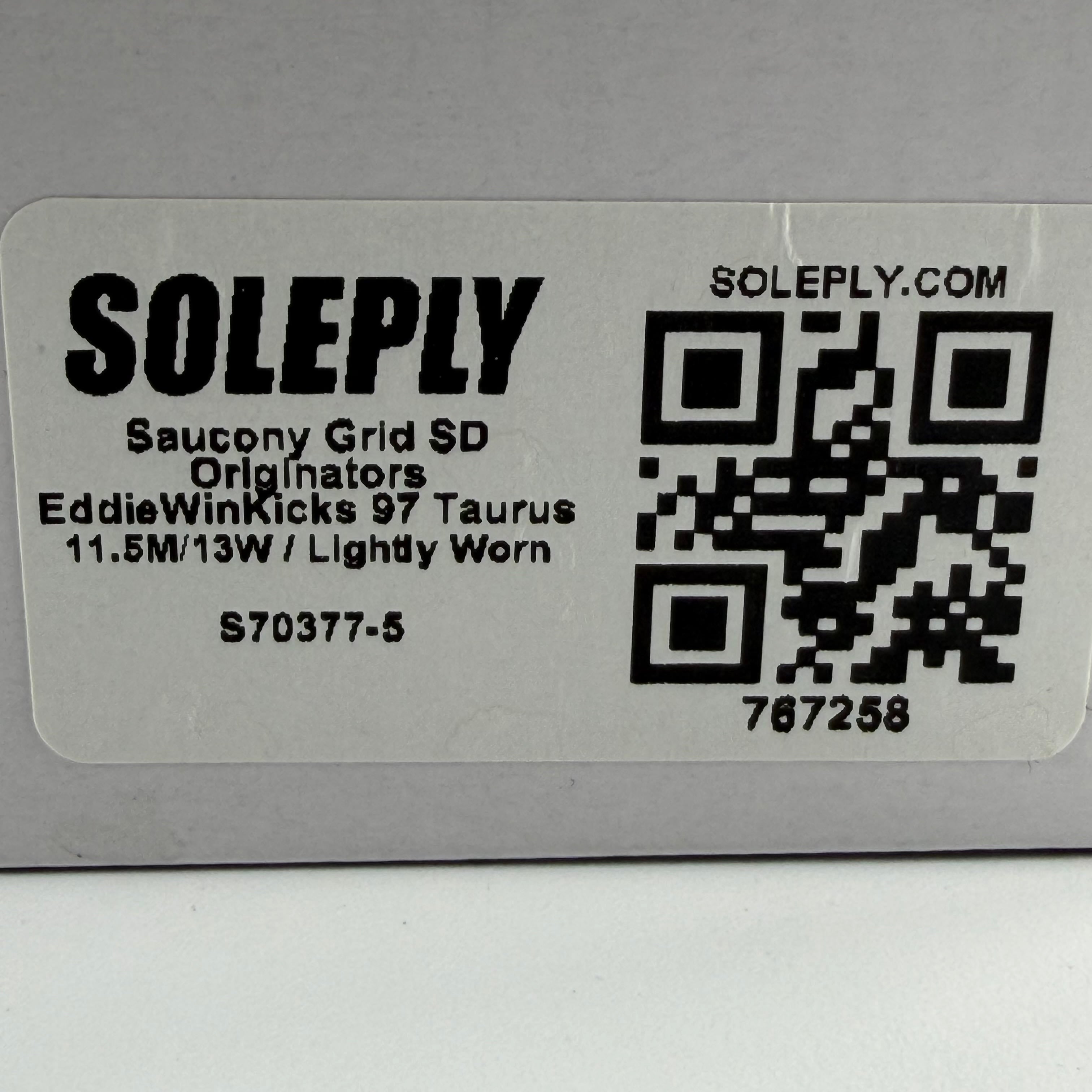 767258 Saucony Grid SD Originators EddieWinKicks 97 Taurus