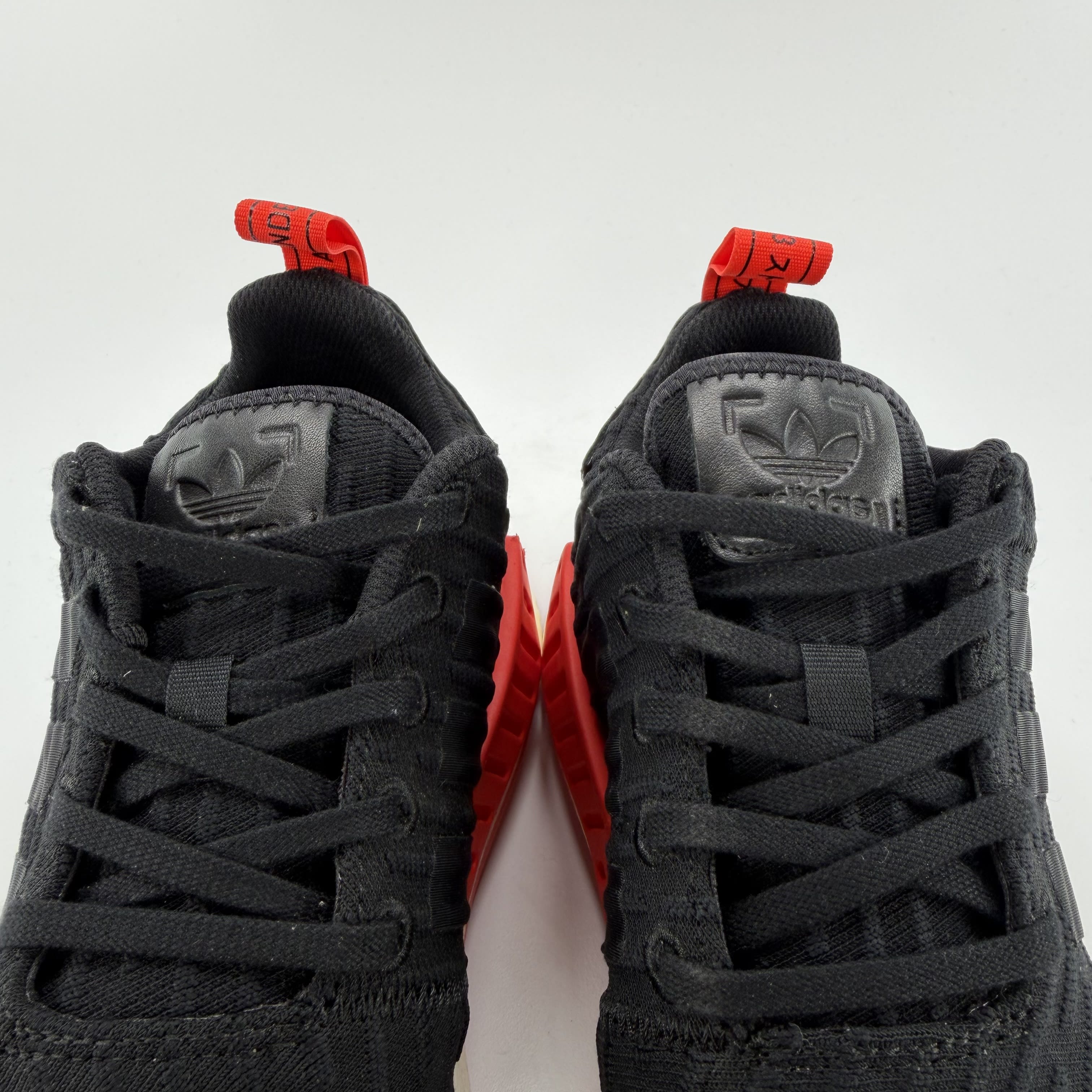 737199 adidas NMD R2 Core Black Red Two Toned