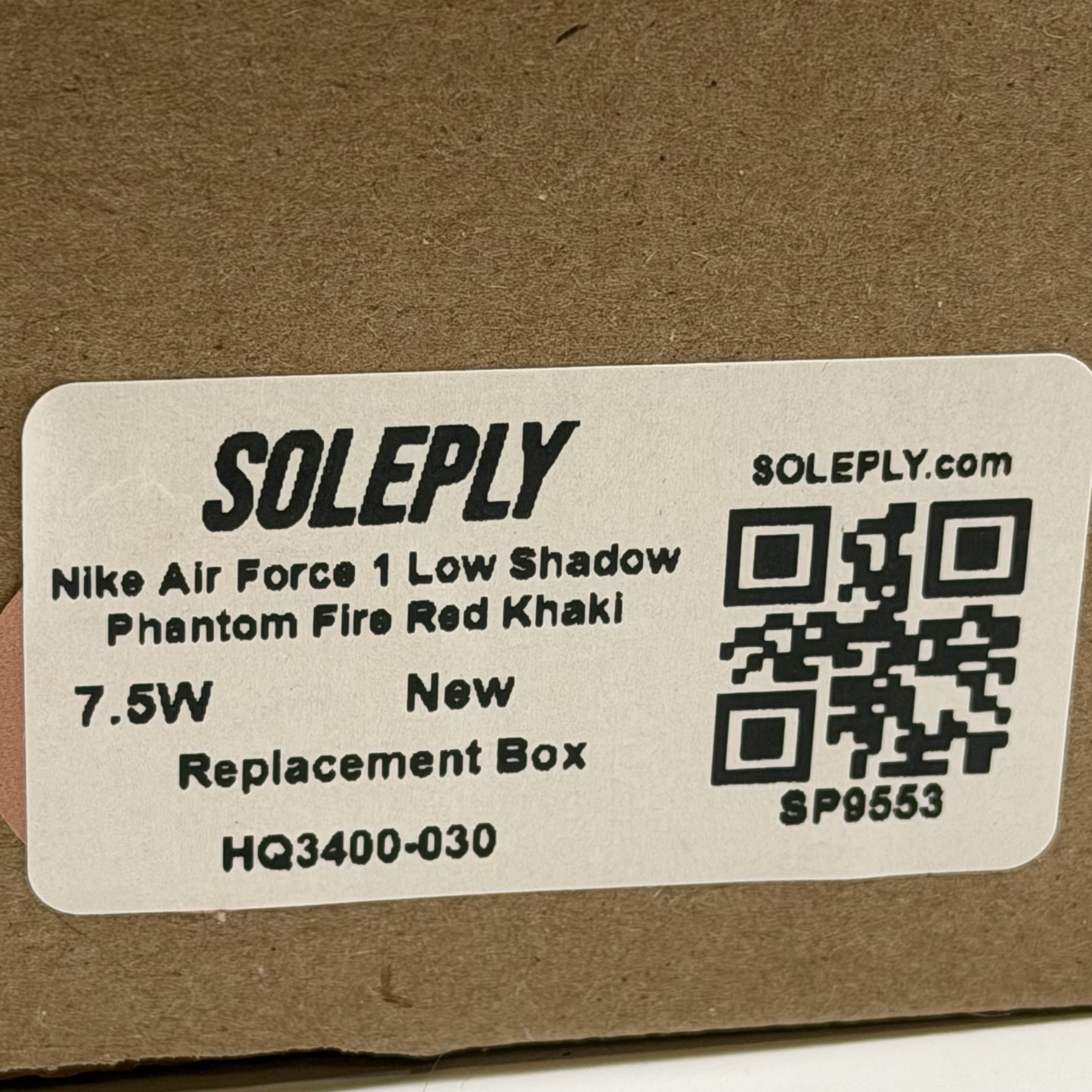 SP9553 Nike Air Force 1 Low Shadow Phantom Fire Red Khaki (Women's)