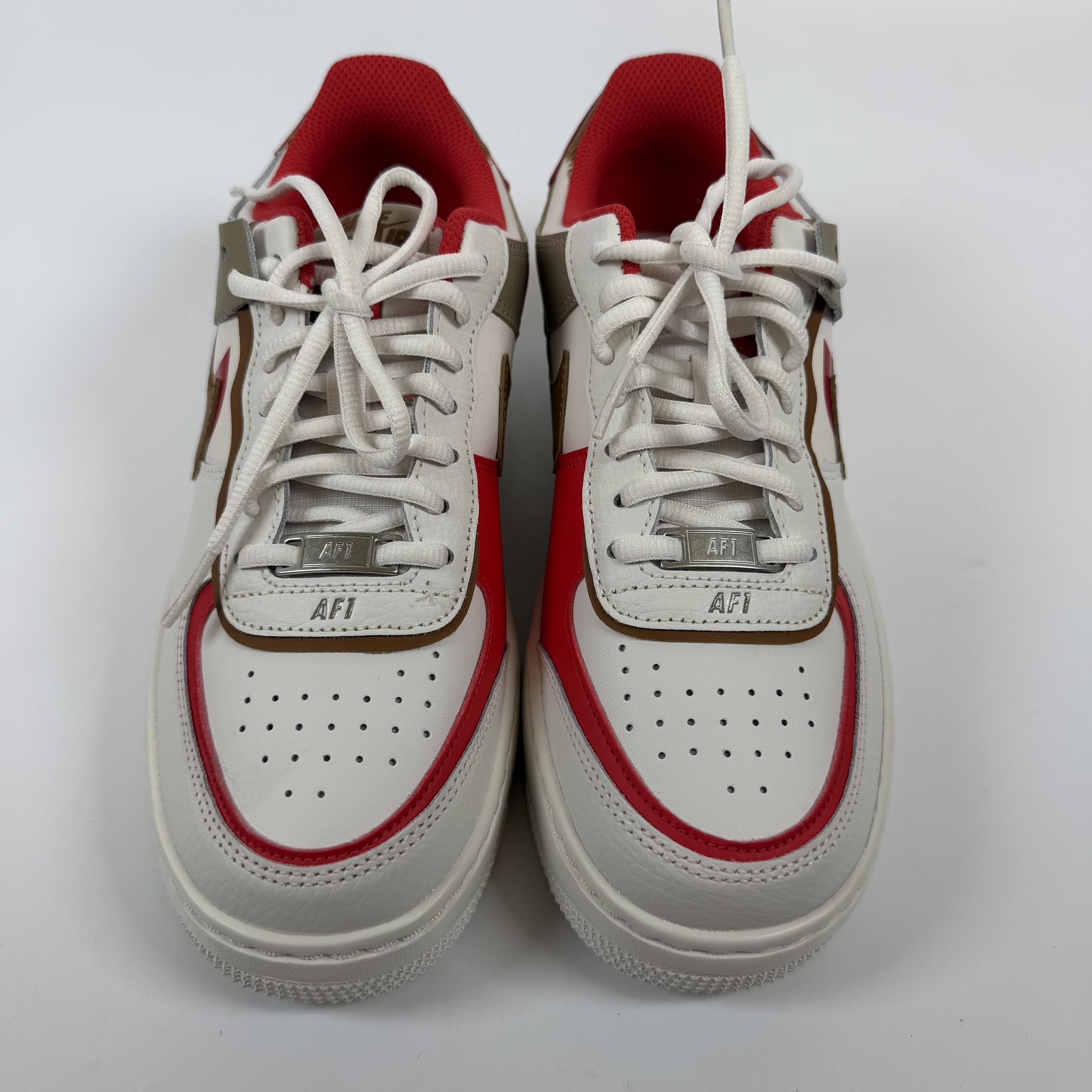 SP9553 Nike Air Force 1 Low Shadow Phantom Fire Red Khaki (Women's)