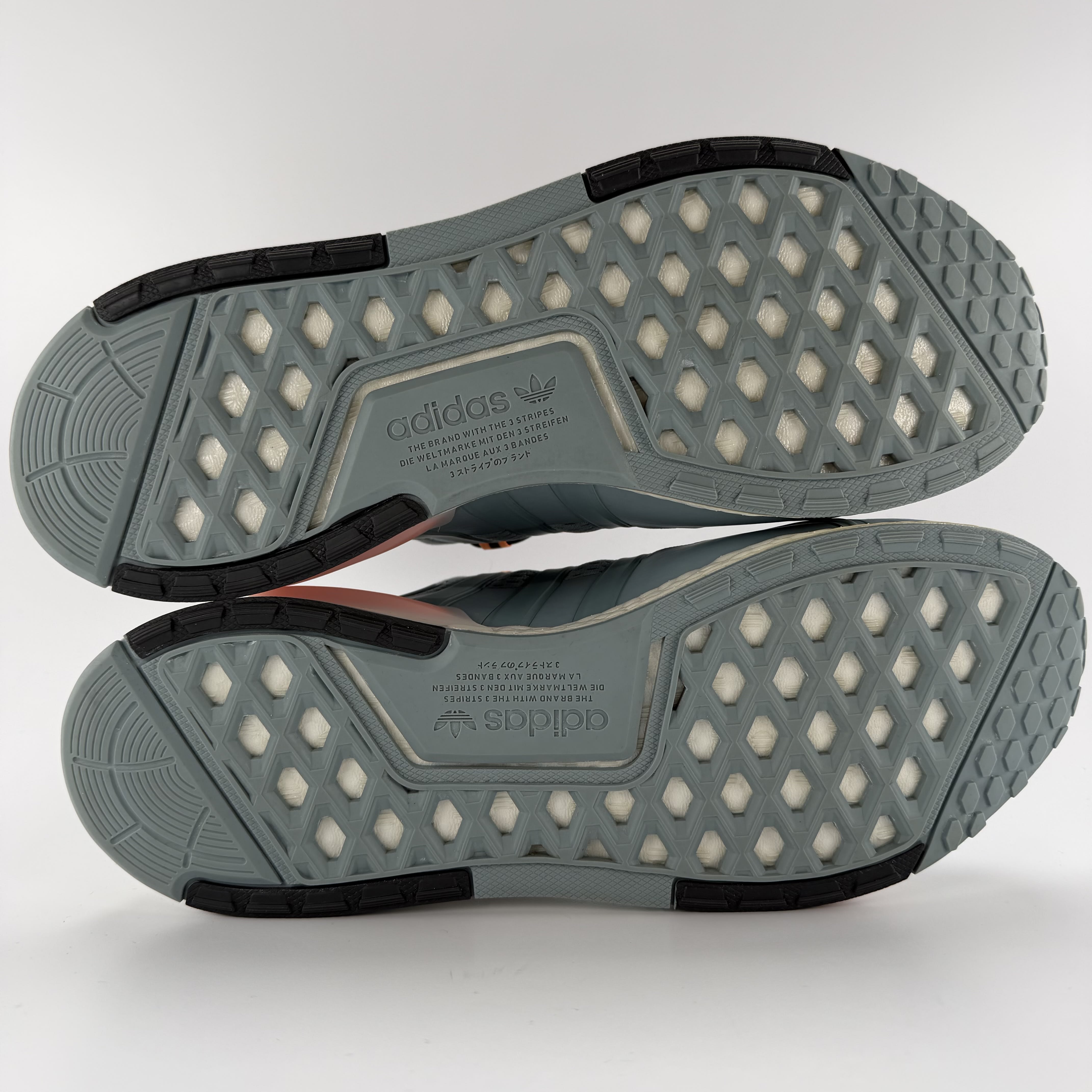 495765 adidas NMD V3 Magic Grey Beam Orange
