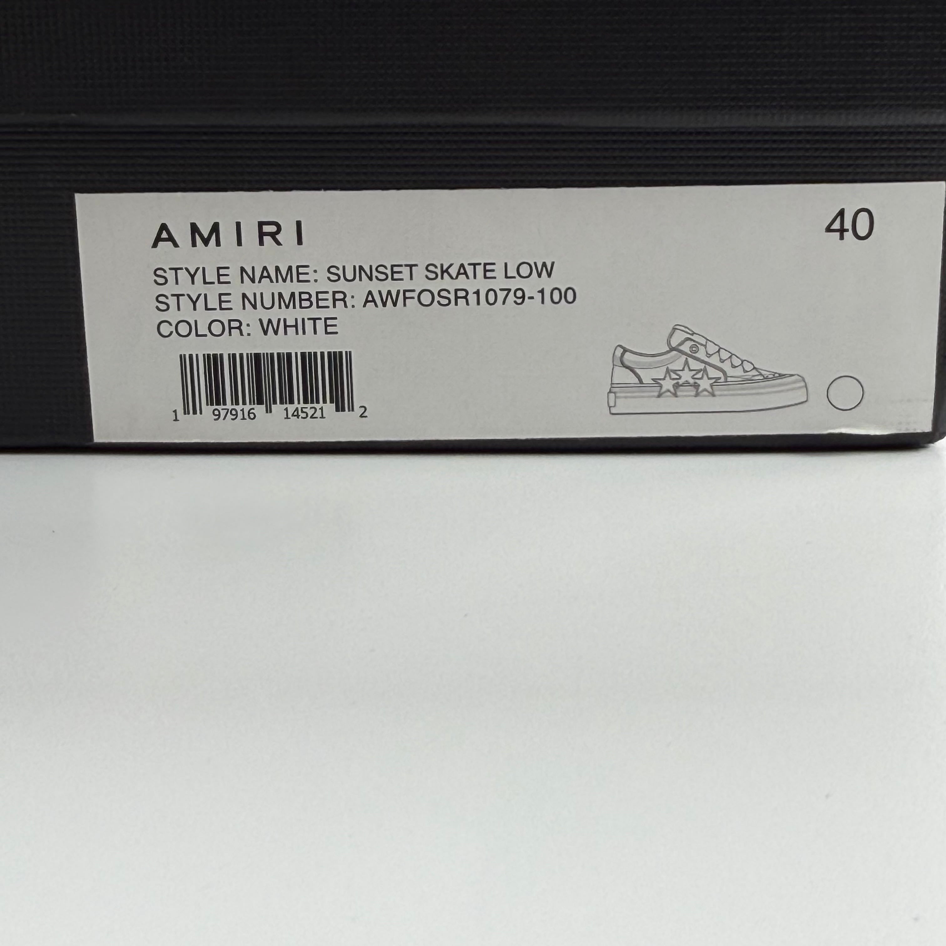 788725 AMIRI Sunset Skate Low Alabaster Birch