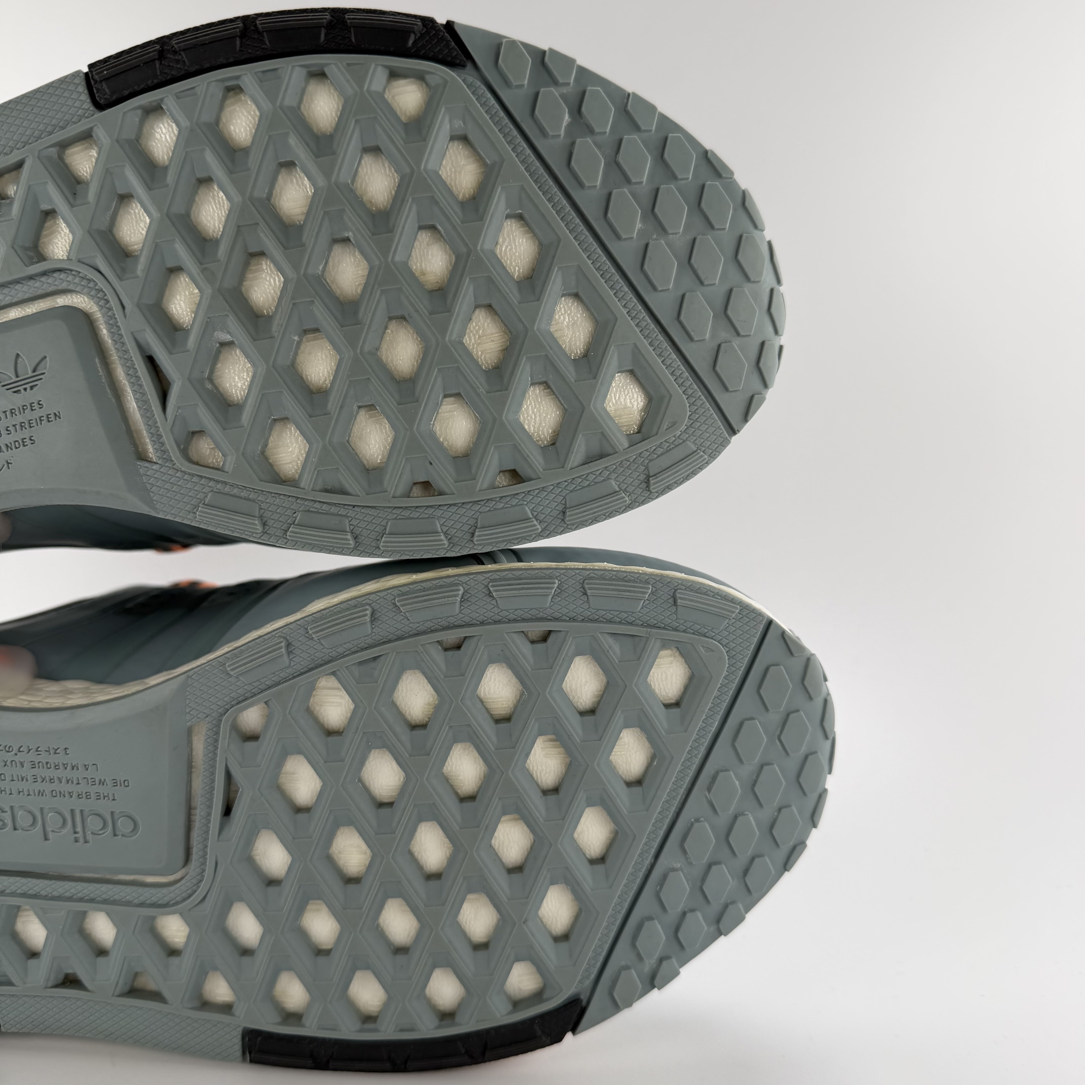 495765 adidas NMD V3 Magic Grey Beam Orange