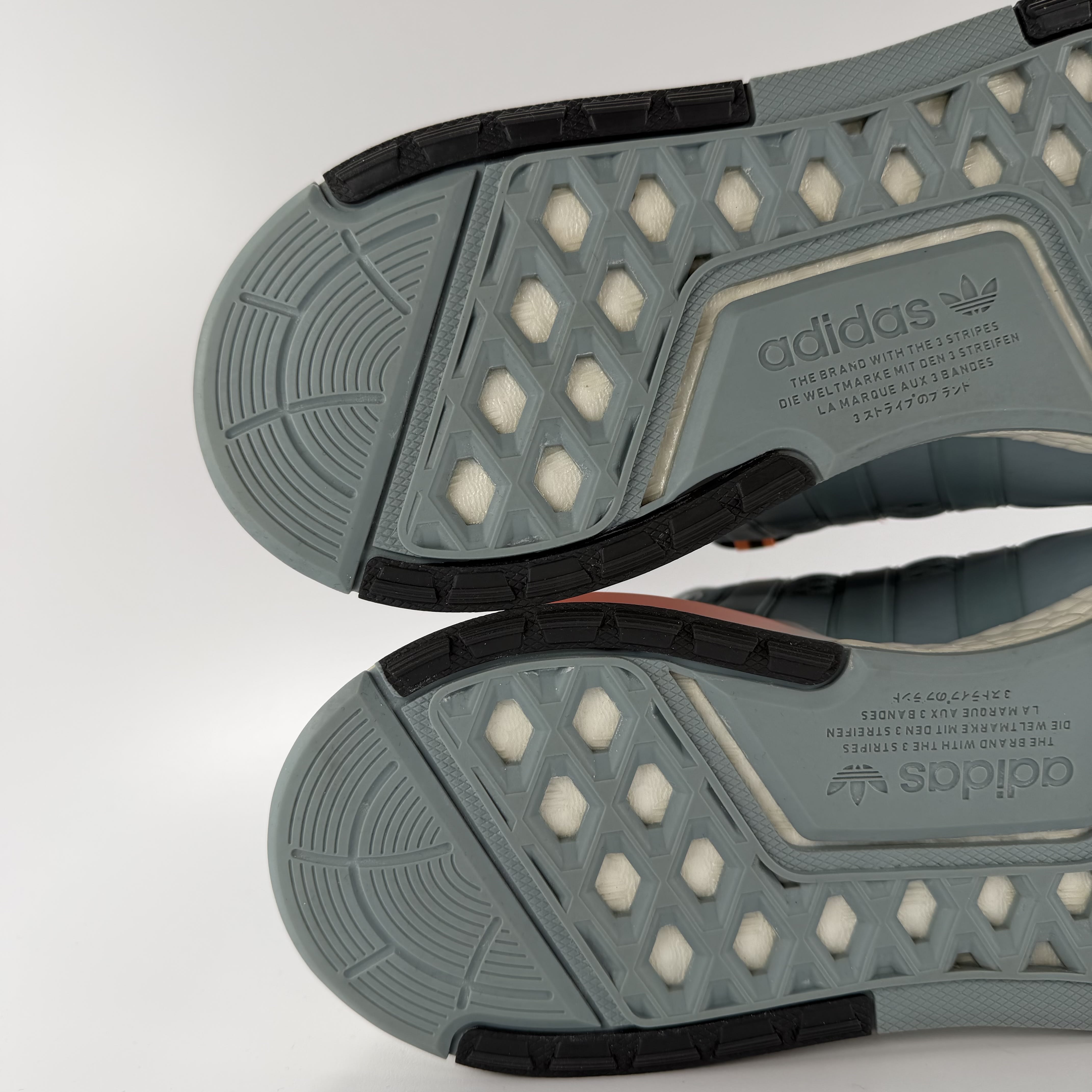 495765 adidas NMD V3 Magic Grey Beam Orange