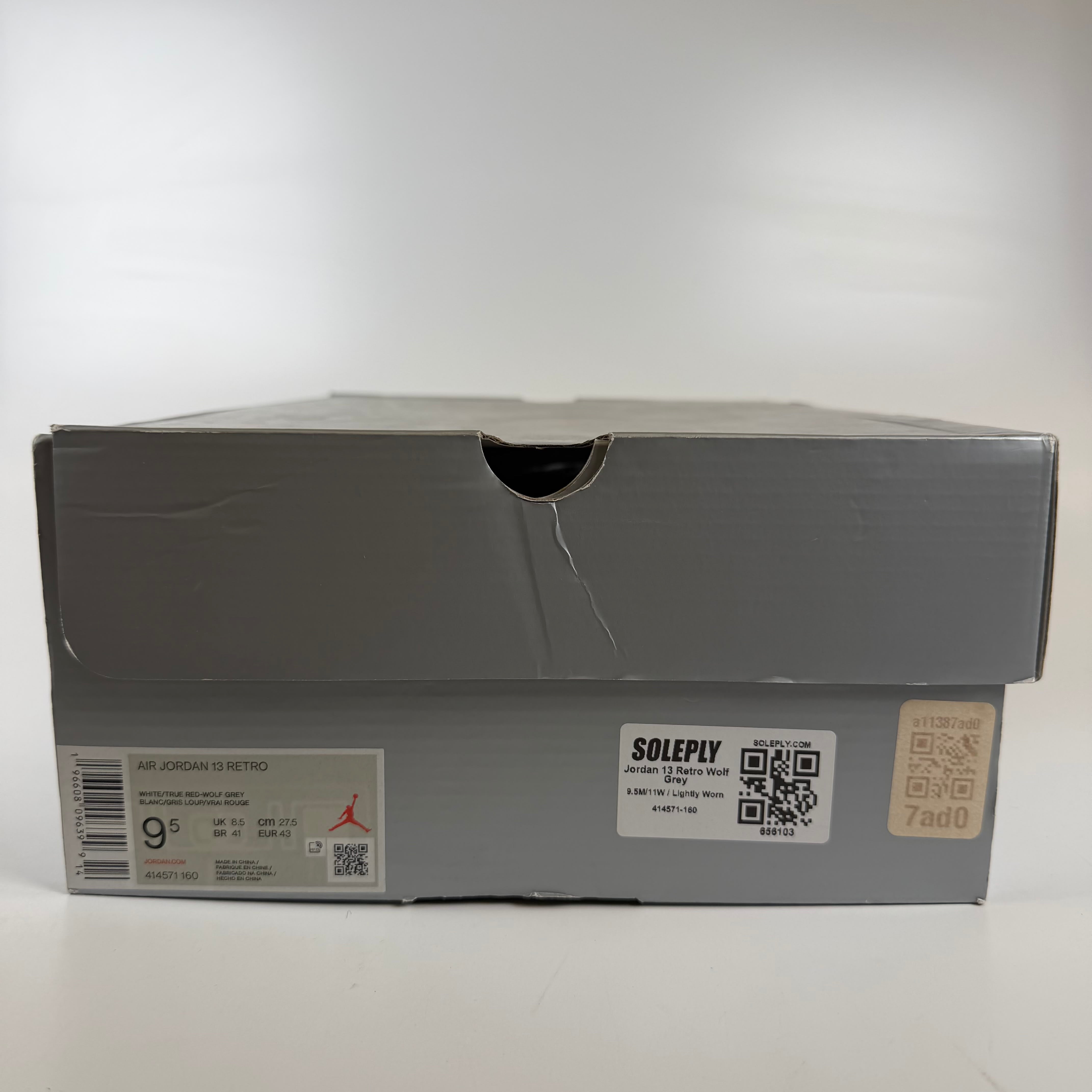 656103 Jordan 13 Retro Wolf Grey