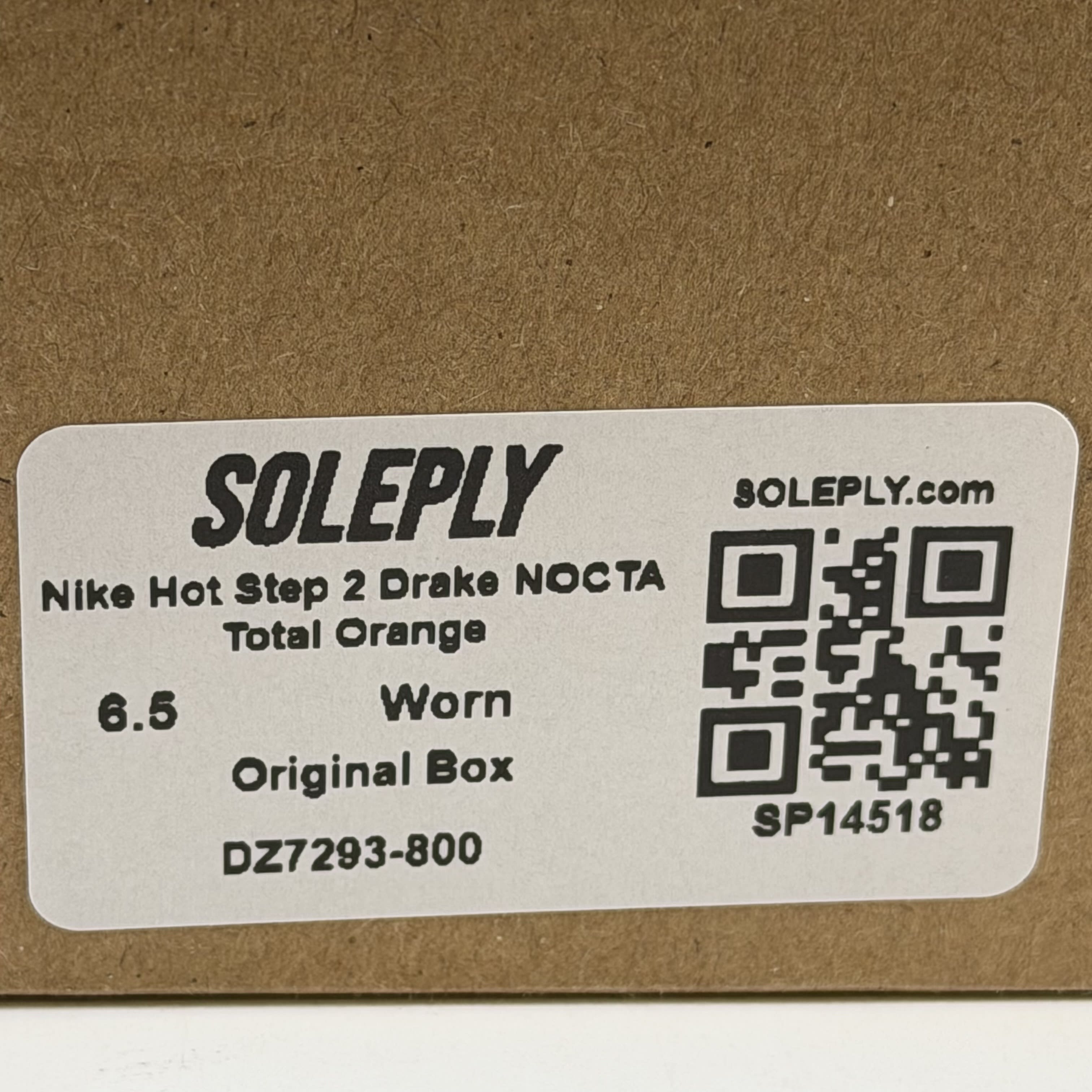 SP14518 Nike Hot Step 2 Drake NOCTA Total Orange