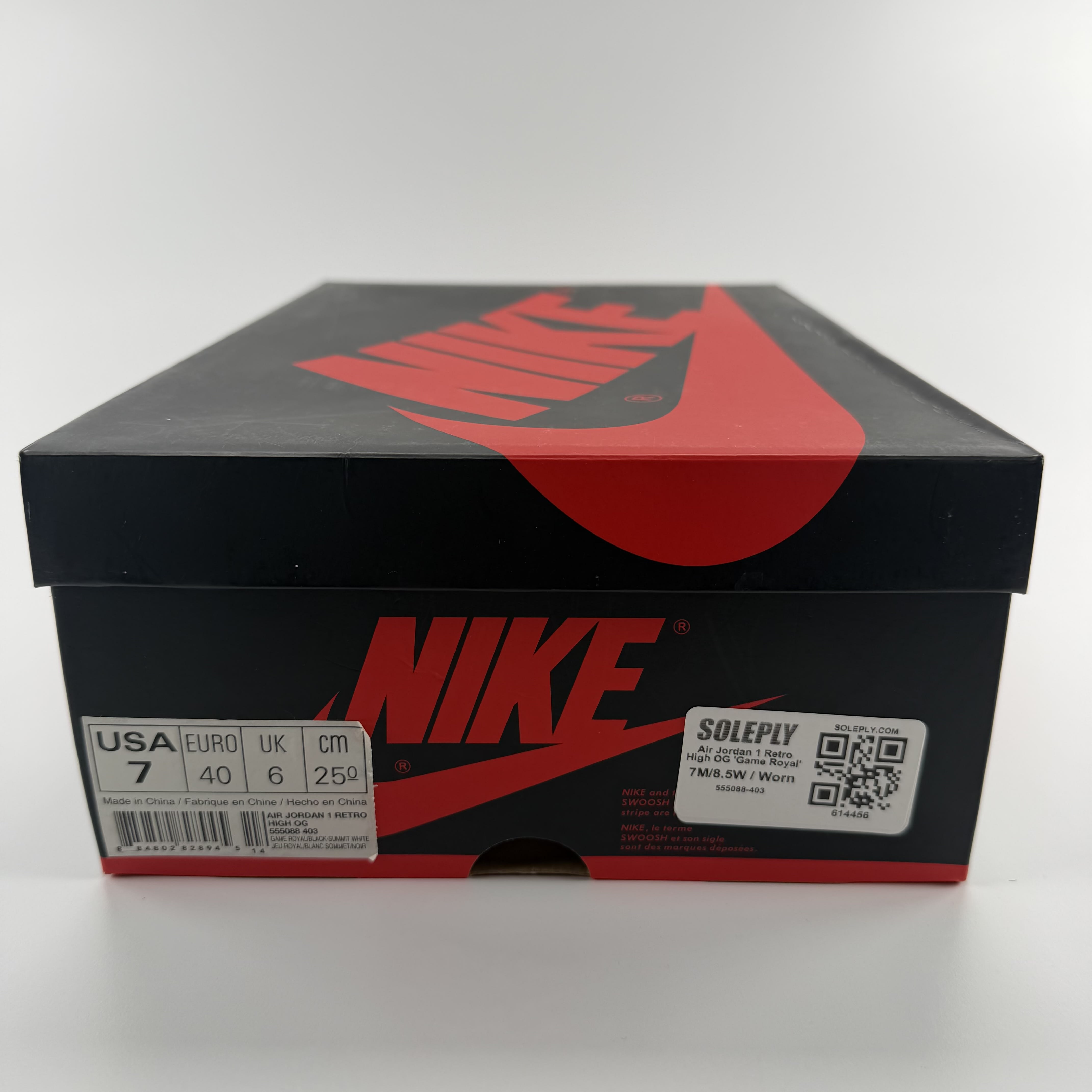 614456 Air Jordan 1 Retro High OG 'Game Royal'
