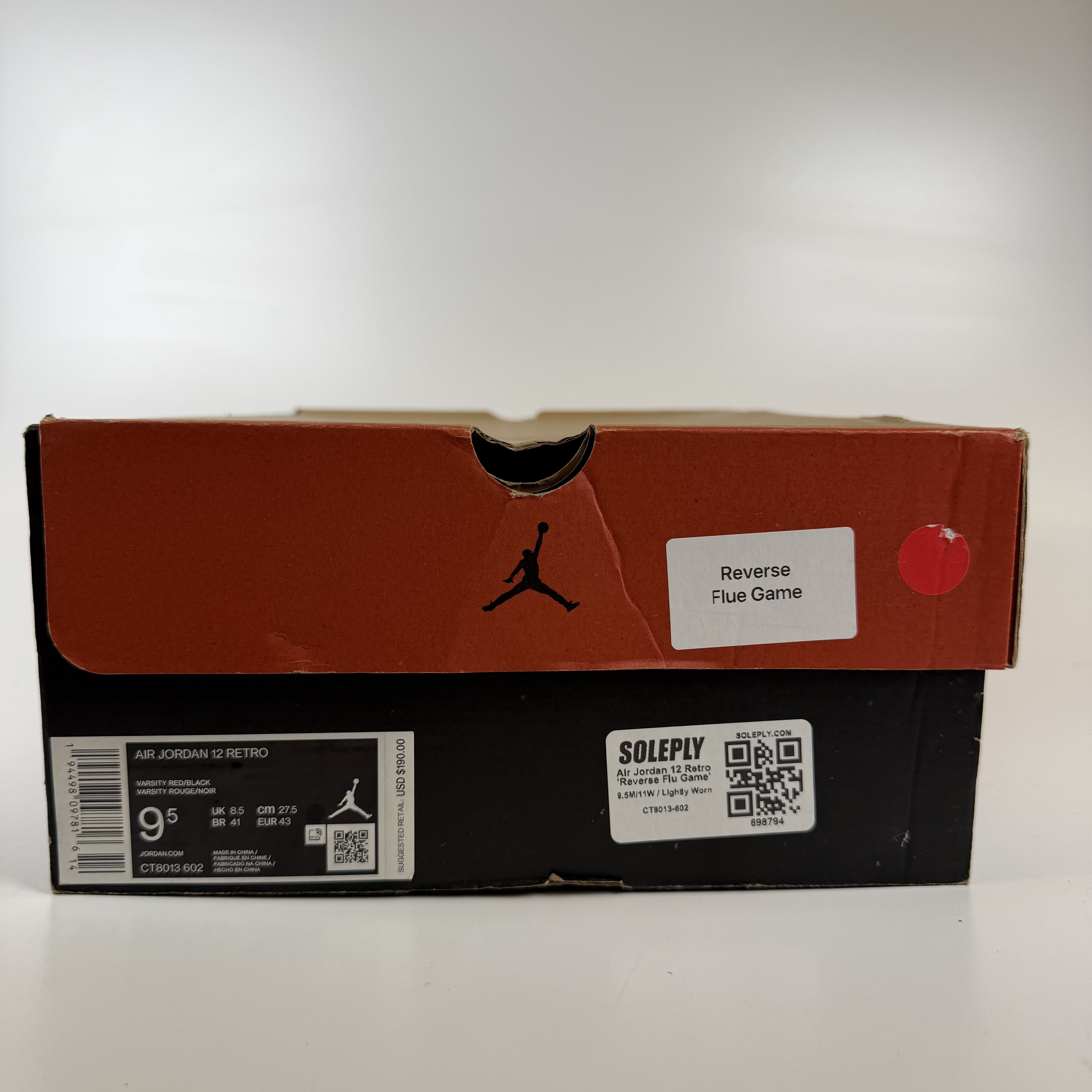 698794 Air Jordan 12 Retro 'Reverse Flu Game'