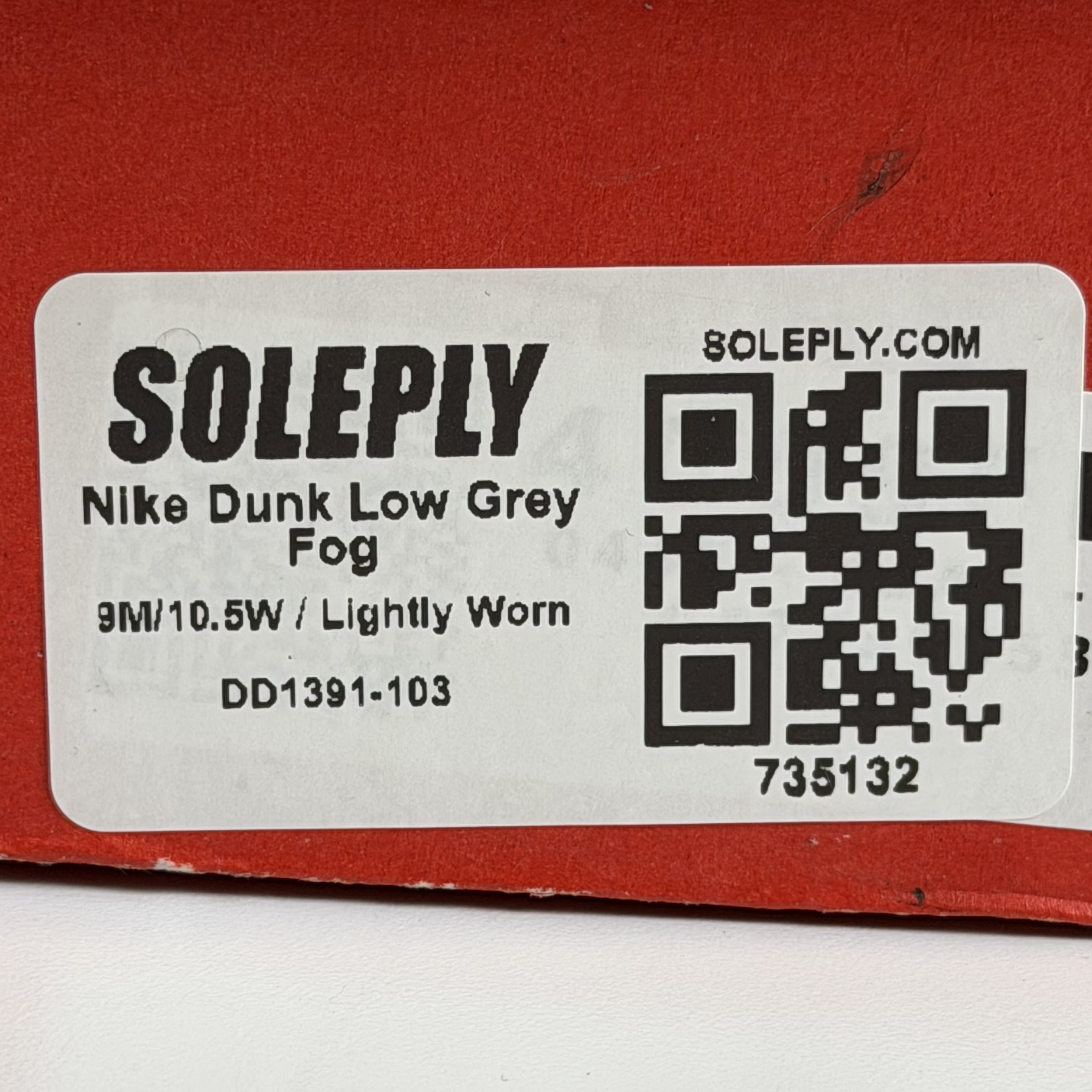 735132 Nike Dunk Low Grey Fog