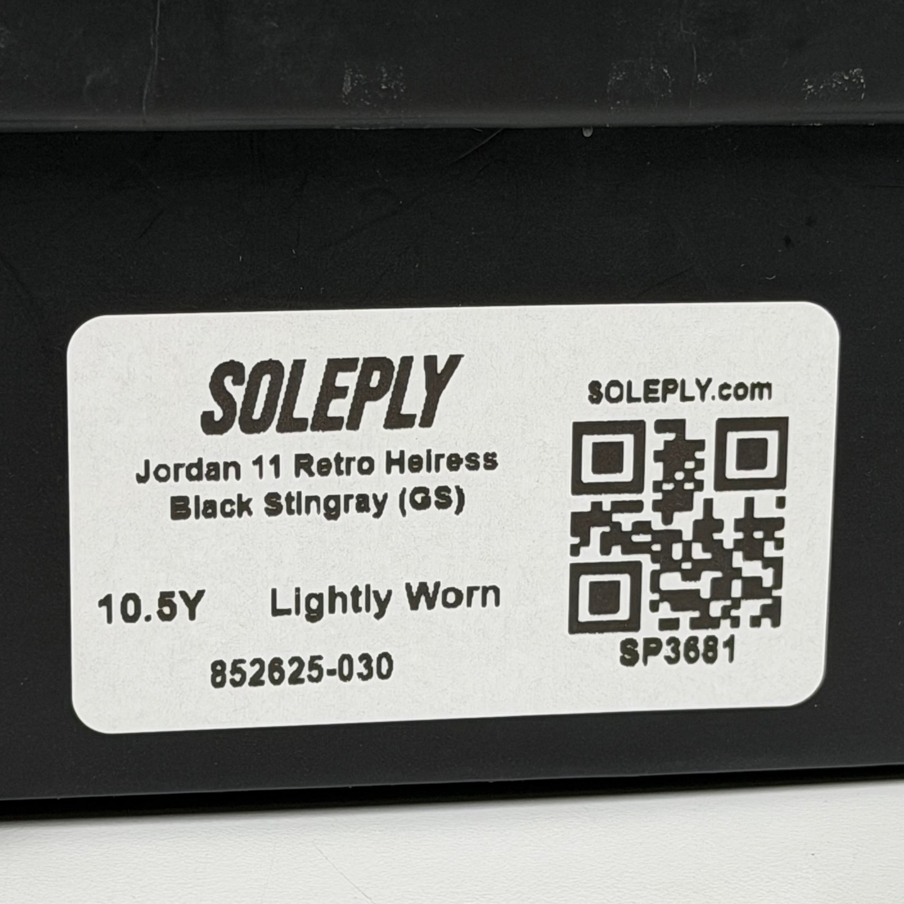 SP3681 Jordan 11 Retro Heiress Black Stingray (GS)