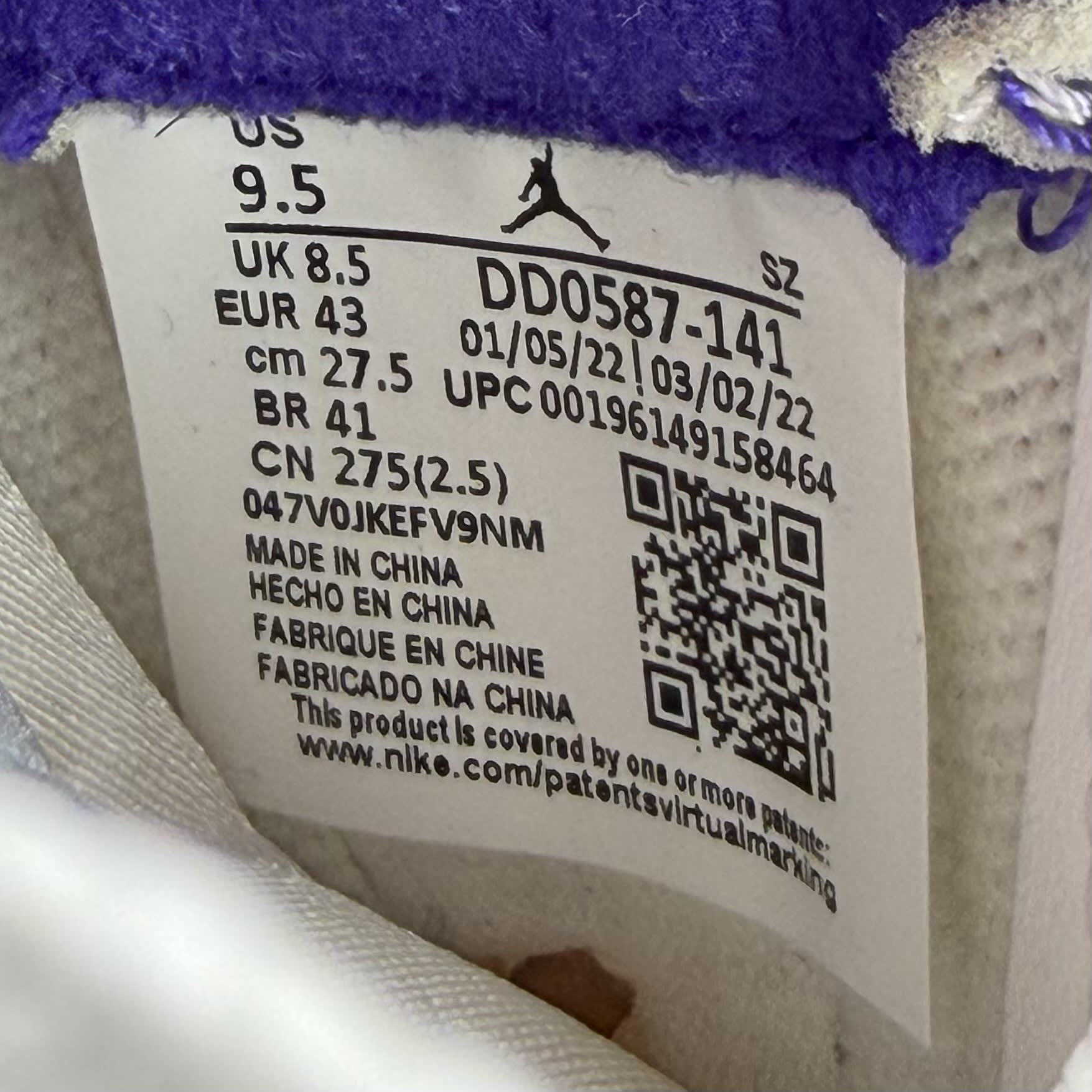 510135 Jordan 5 Retro Dark Concord