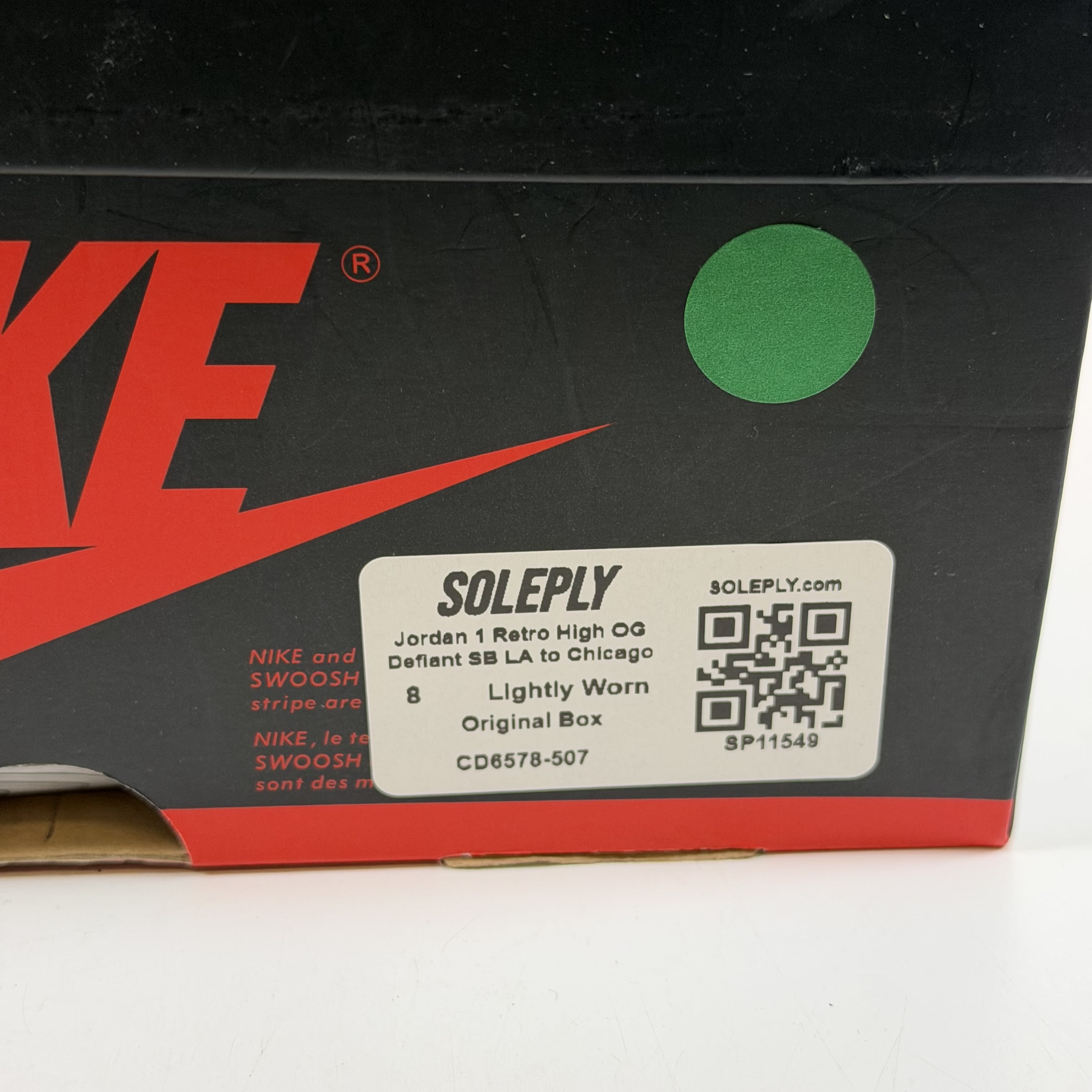 SP11549 Jordan 1 Retro High OG Defiant SB LA to Chicago