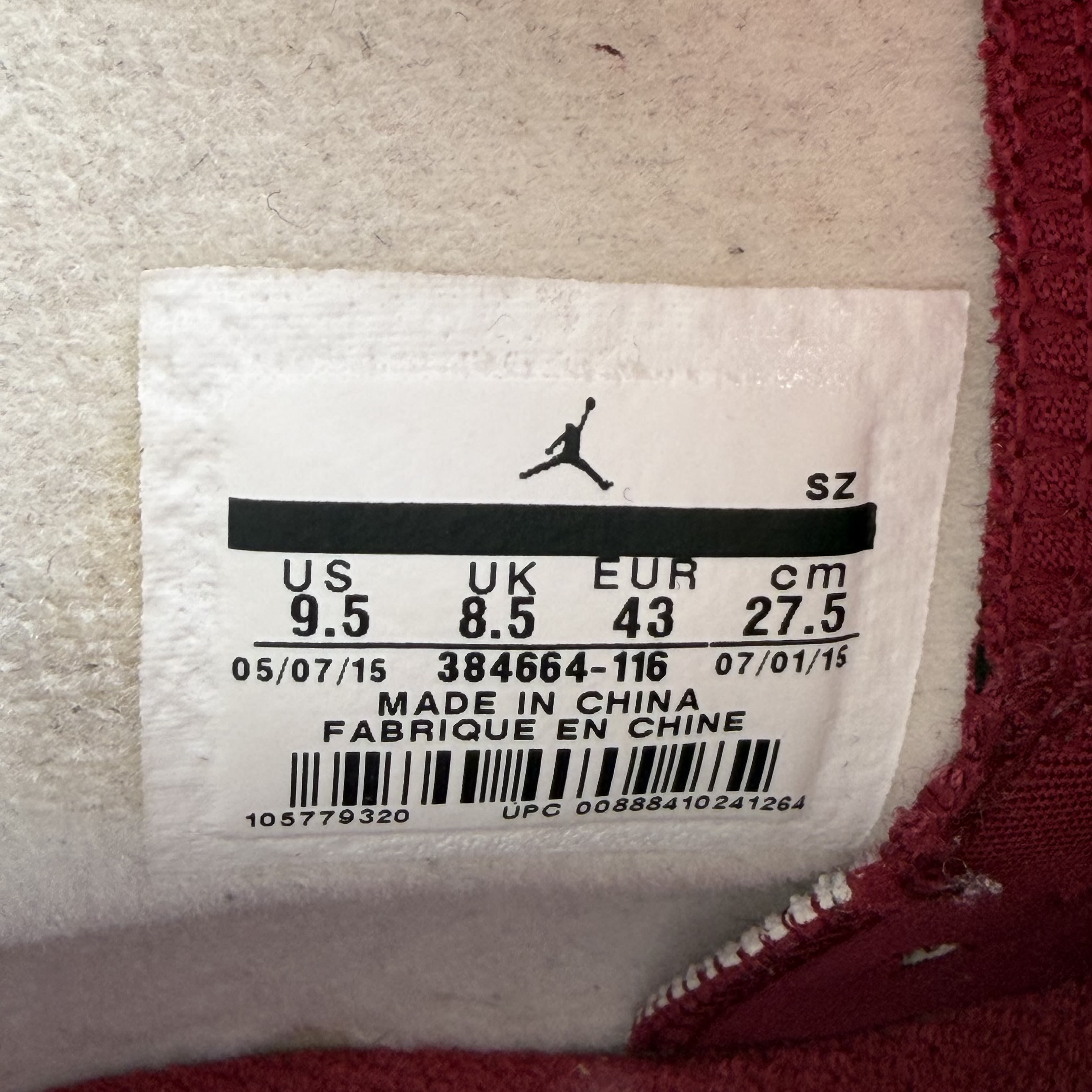 455654 Jordan 6 Retro Maroon (2015)