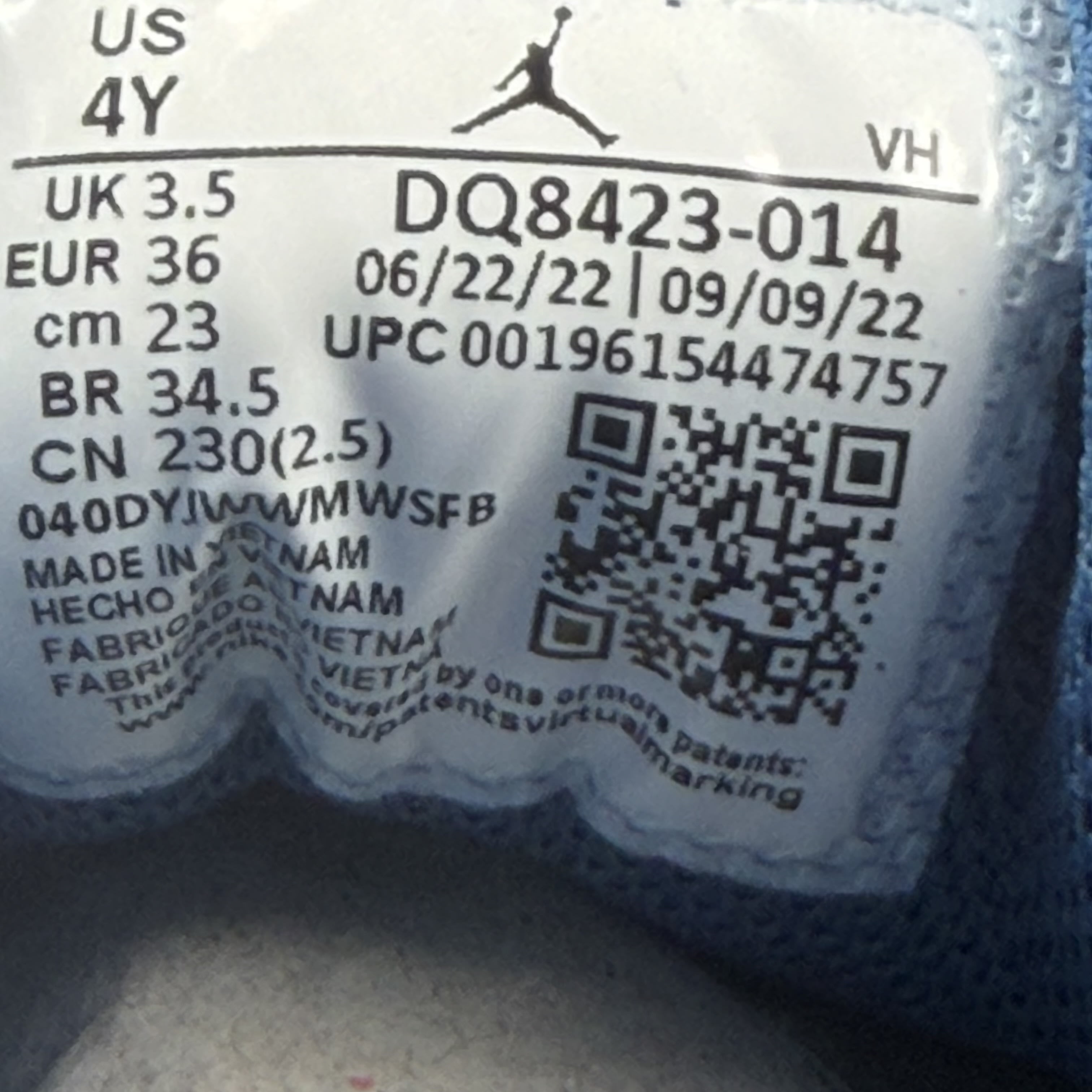 416492 Jordan 1 Mid True Blue Cement (GS)
