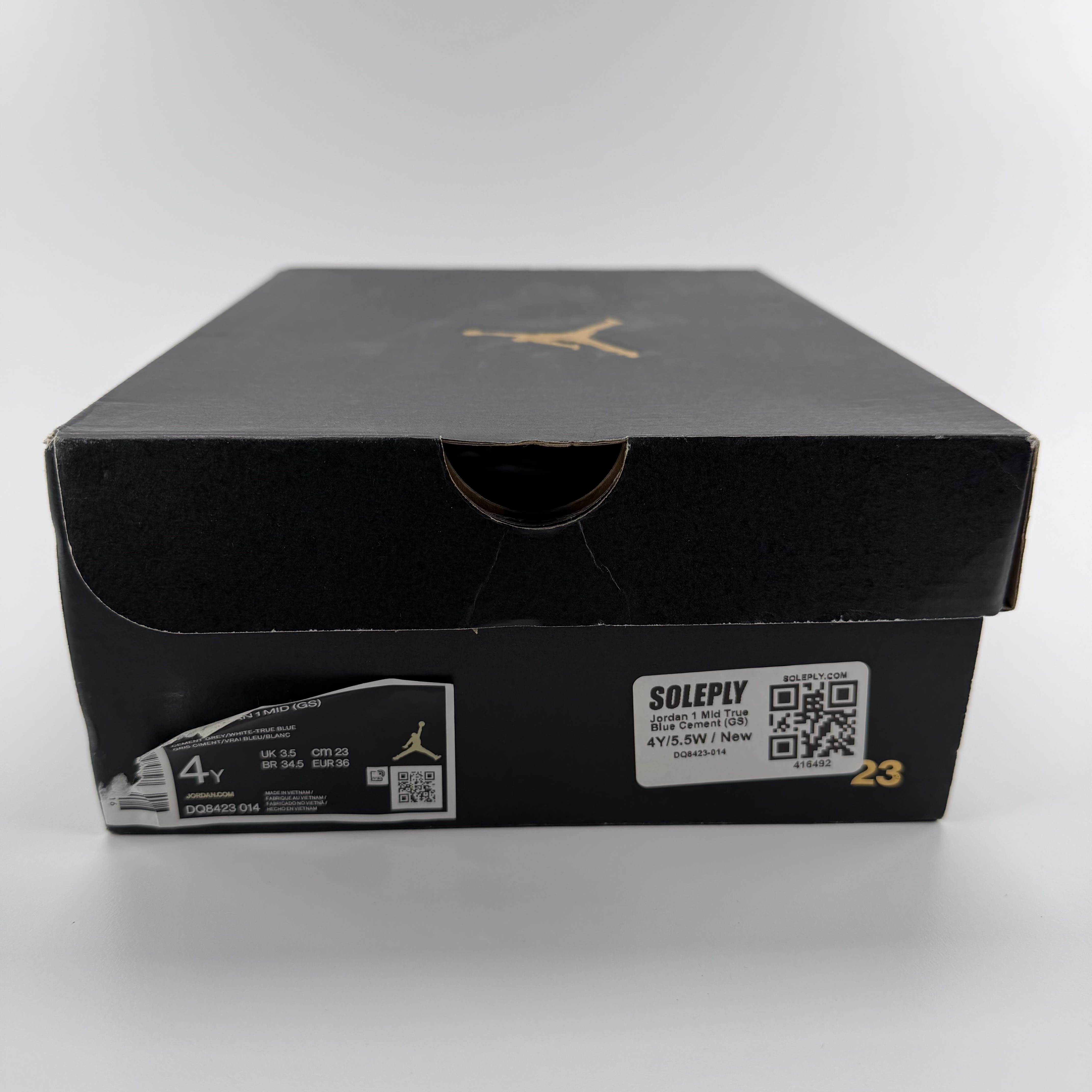 416492 Jordan 1 Mid True Blue Cement (GS)