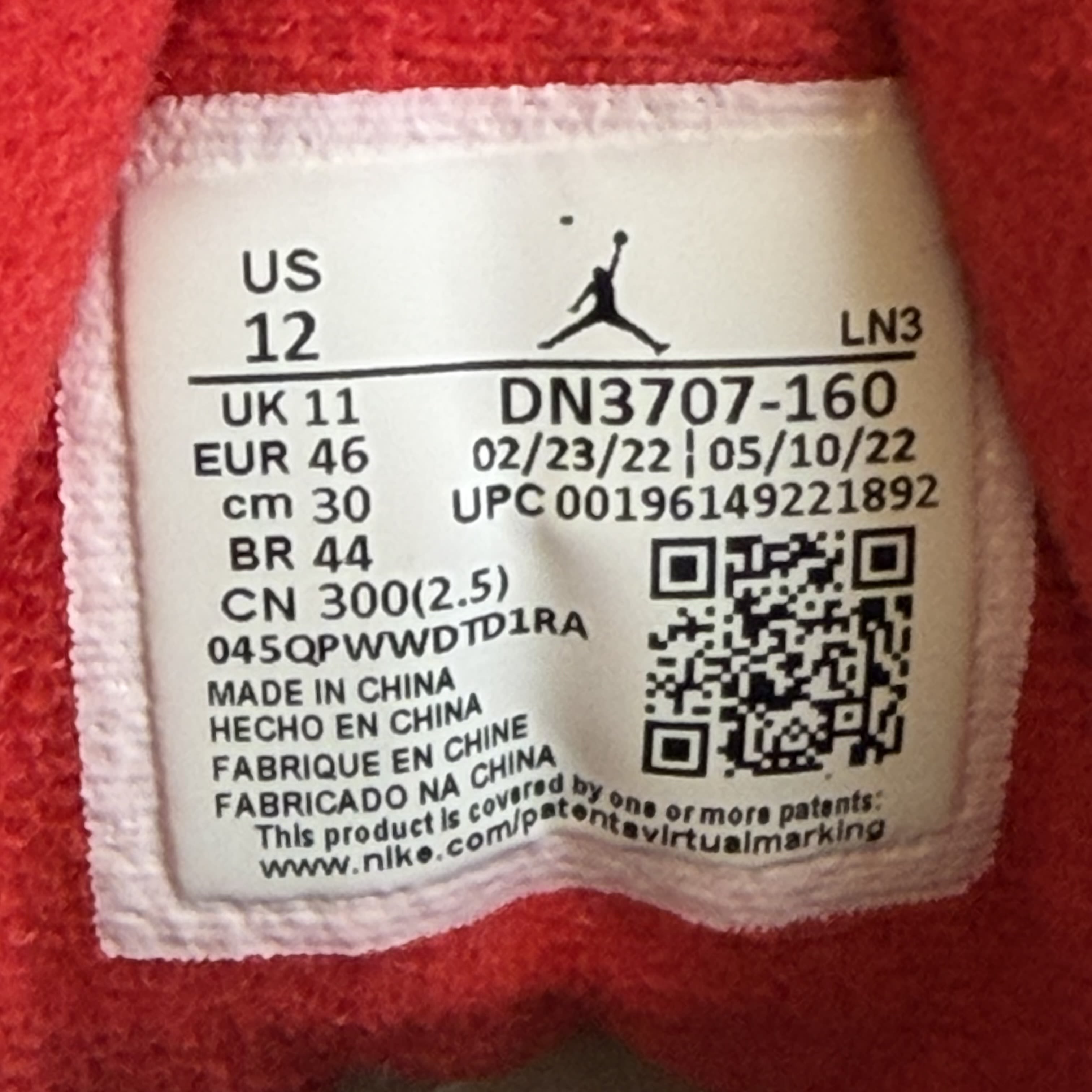 SP3363 Jordan 3 Retro Fire Red (2022)