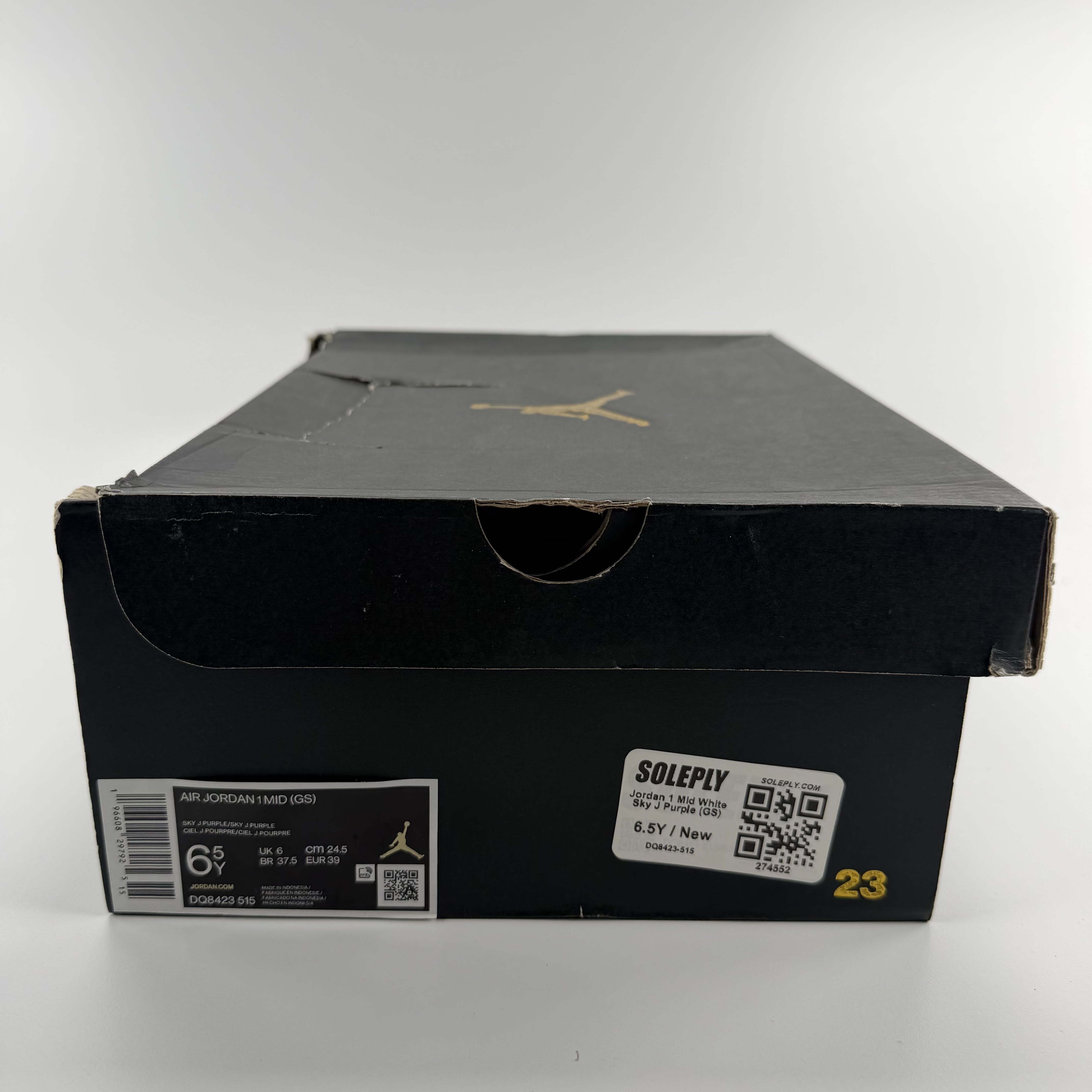 274552 Jordan 1 Mid White Sky J Purple (GS)