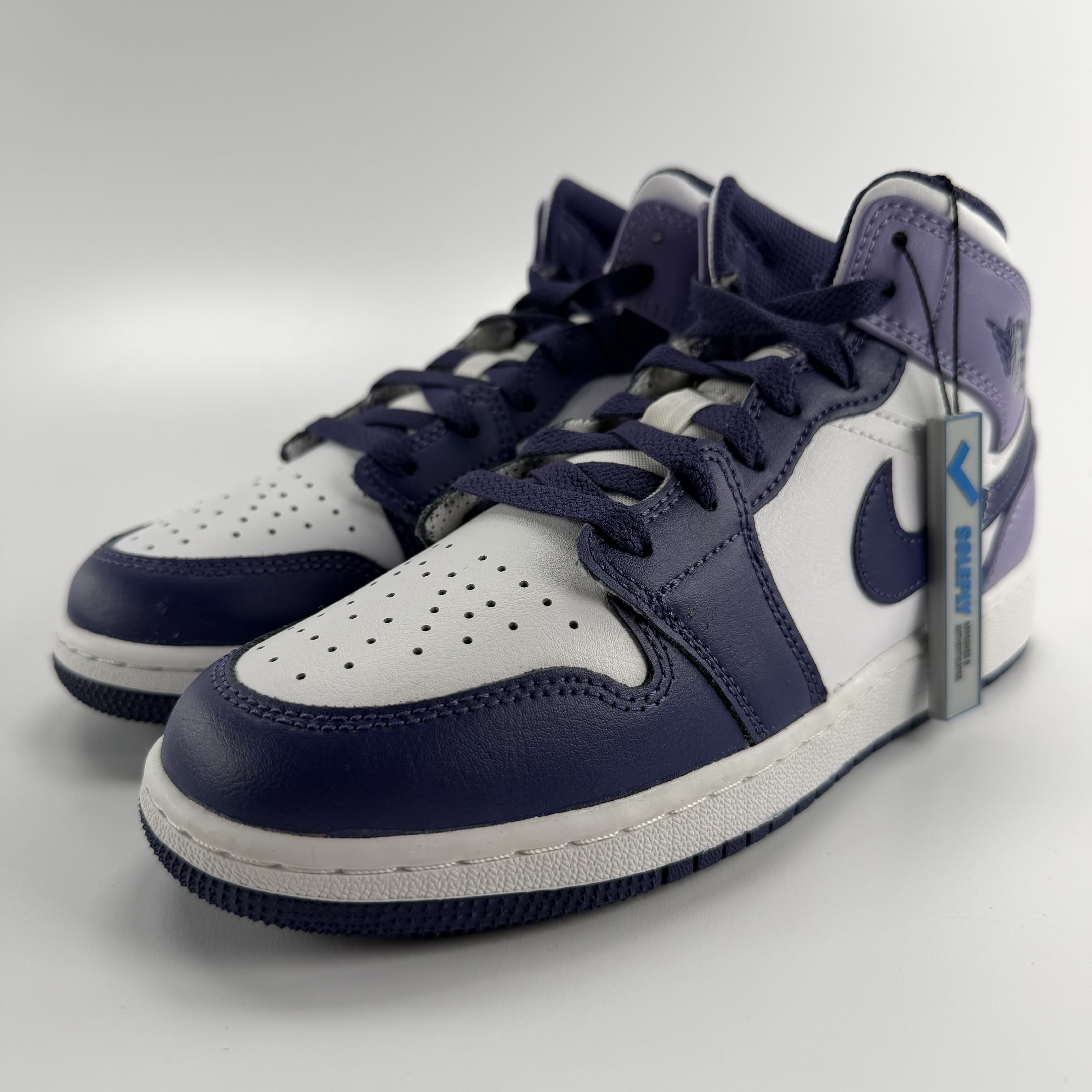 330412 Jordan 1 Mid White Sky J Purple (GS)