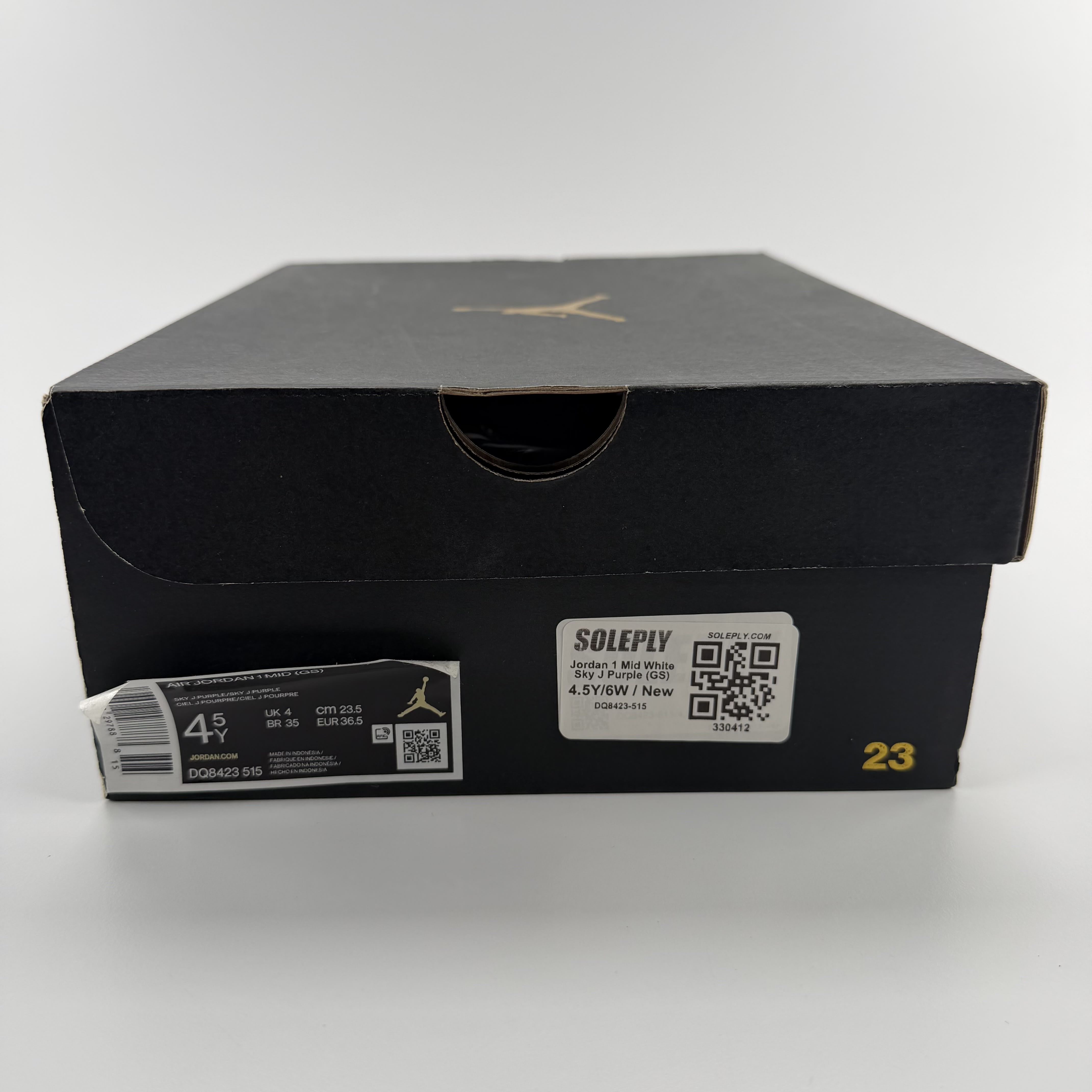 330412 Jordan 1 Mid White Sky J Purple (GS)
