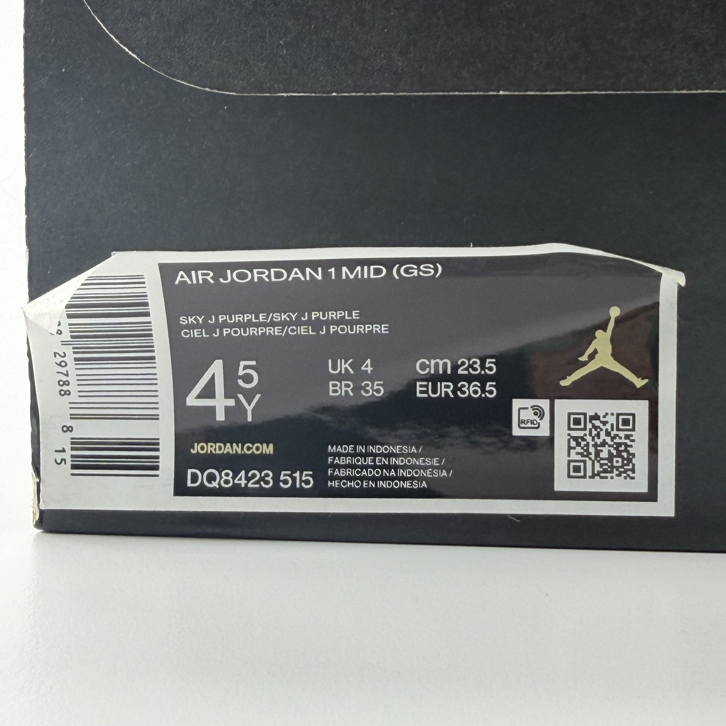 330412 Jordan 1 Mid White Sky J Purple (GS)