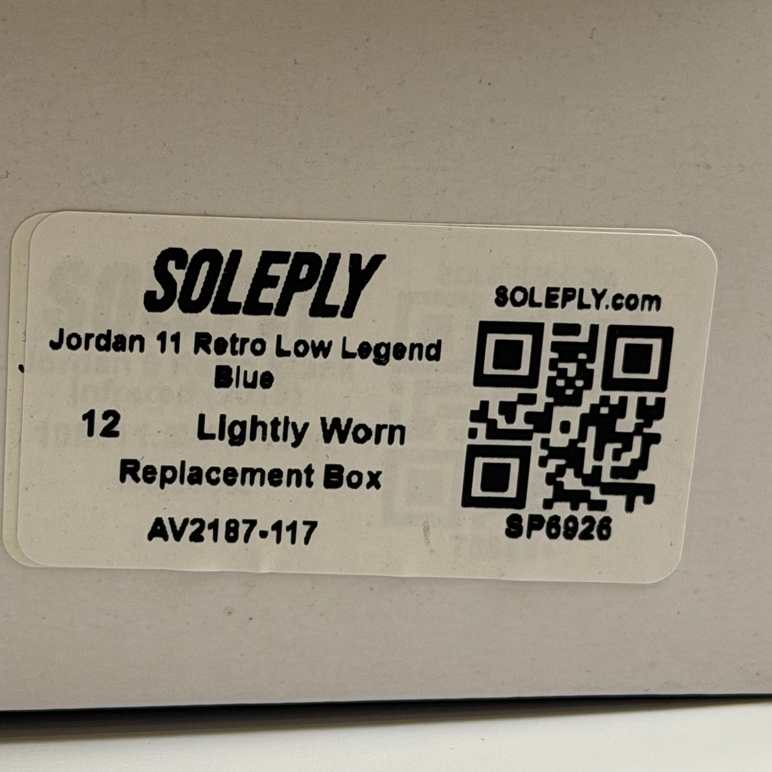 SP6926 Jordan 11 Retro Low Legend Blue