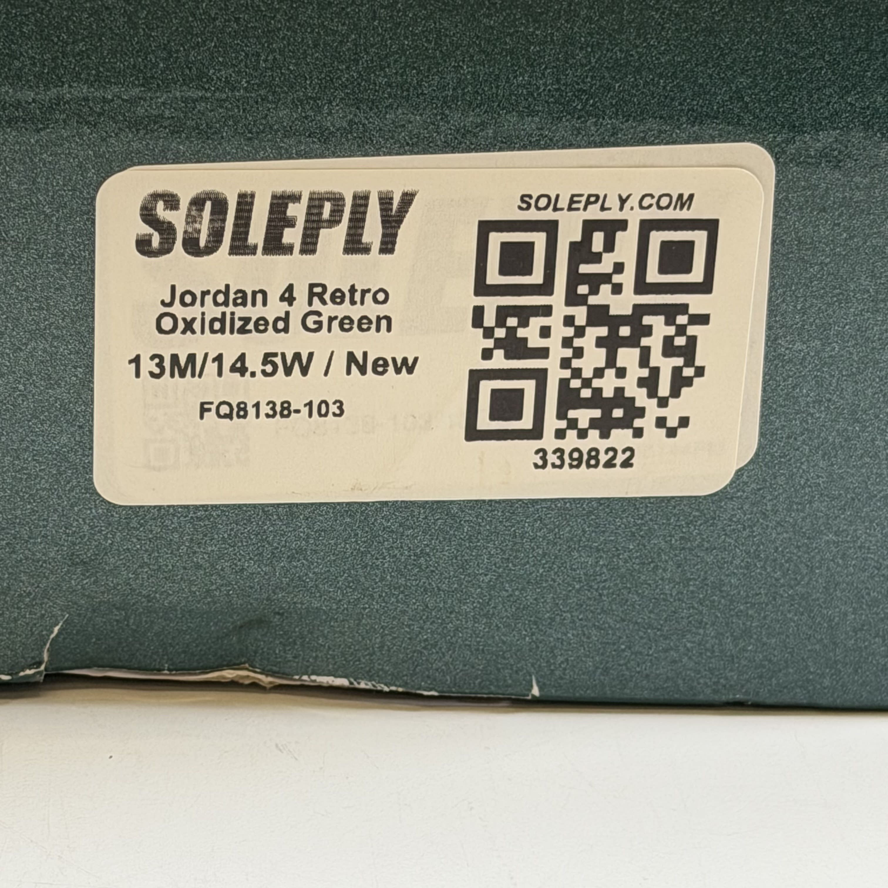 339822 Jordan 4 Retro Oxidized Green