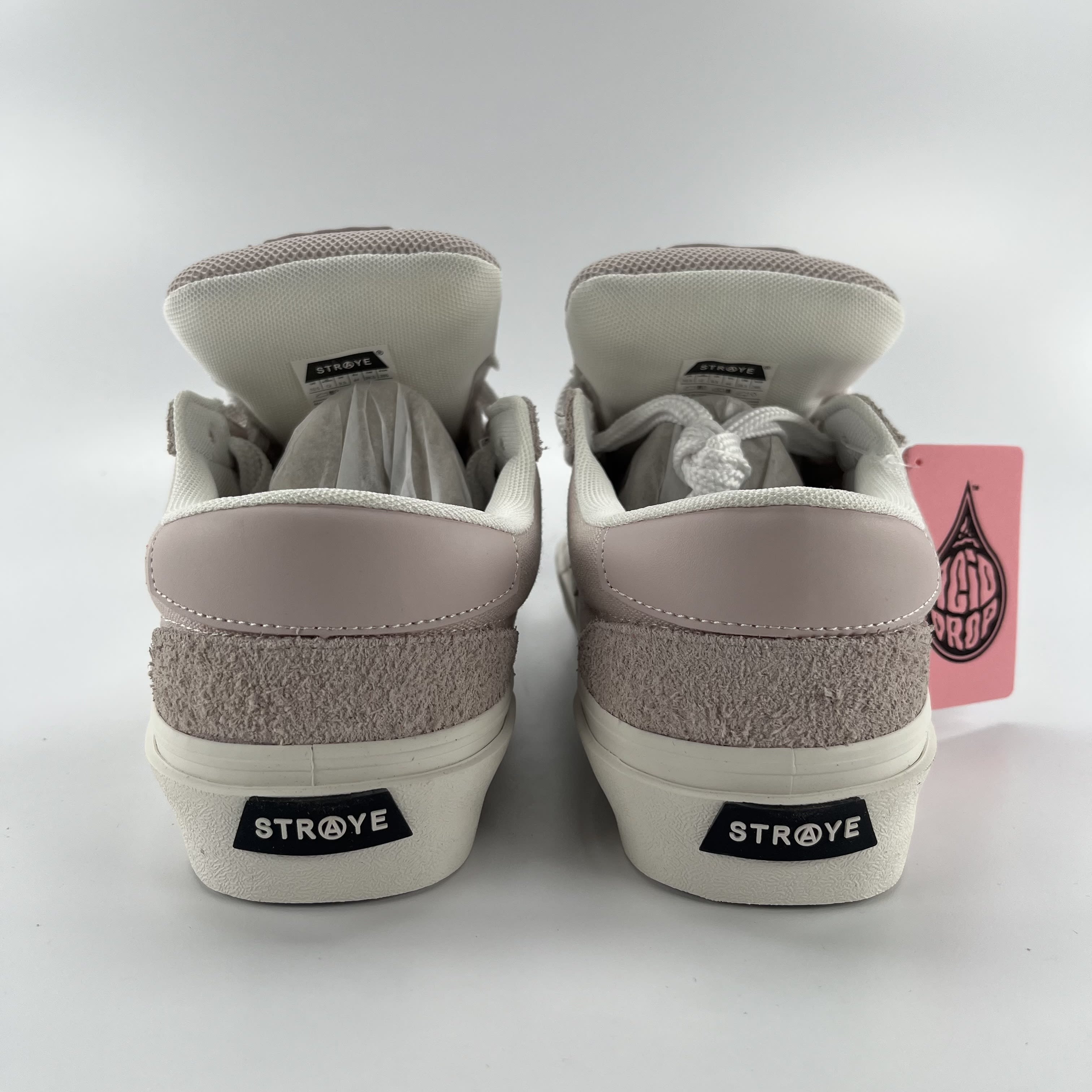 SP2889 Straye Logan Puff Skate Shoes Dusty Pink/White