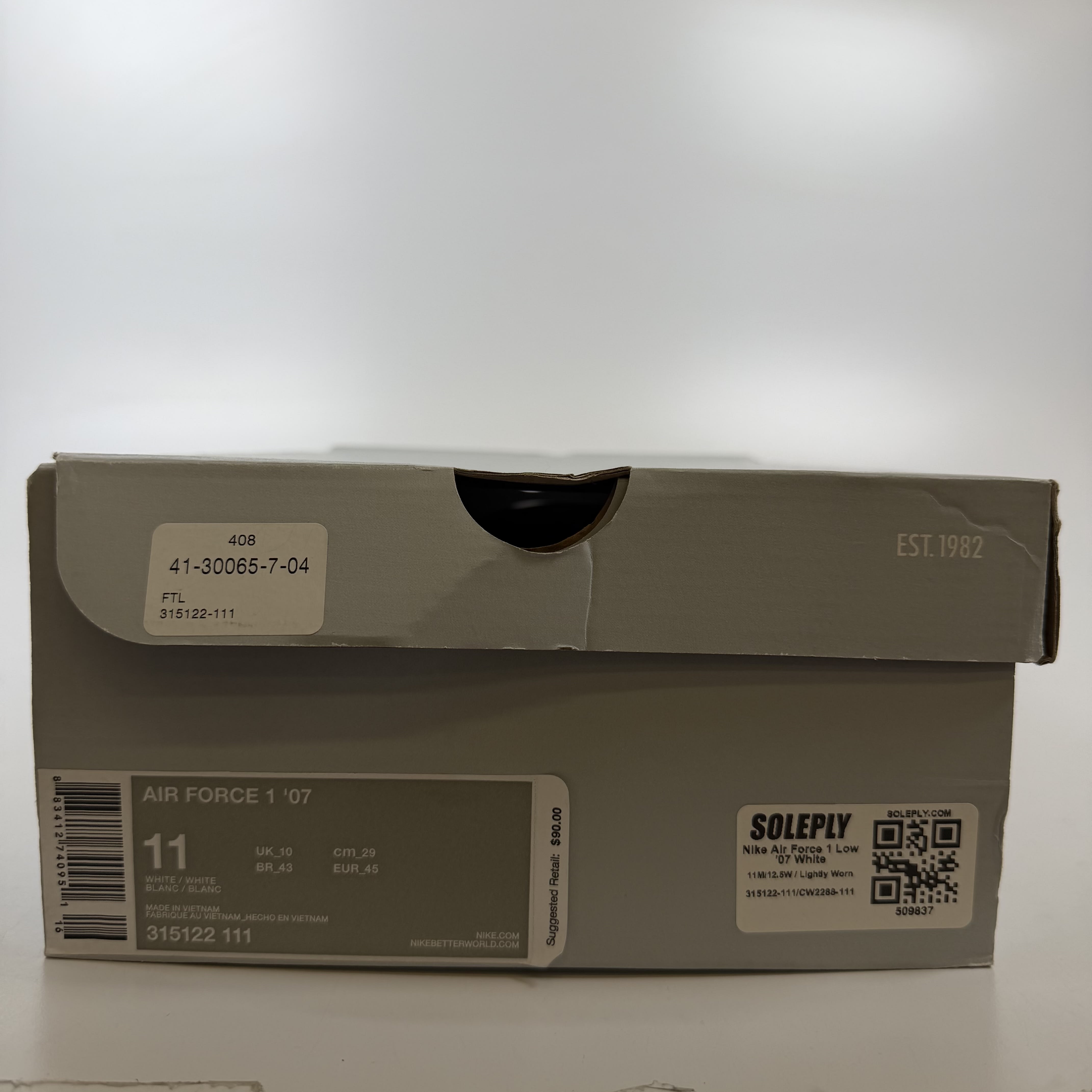 509837 Nike Air Force 1 Low '07 White