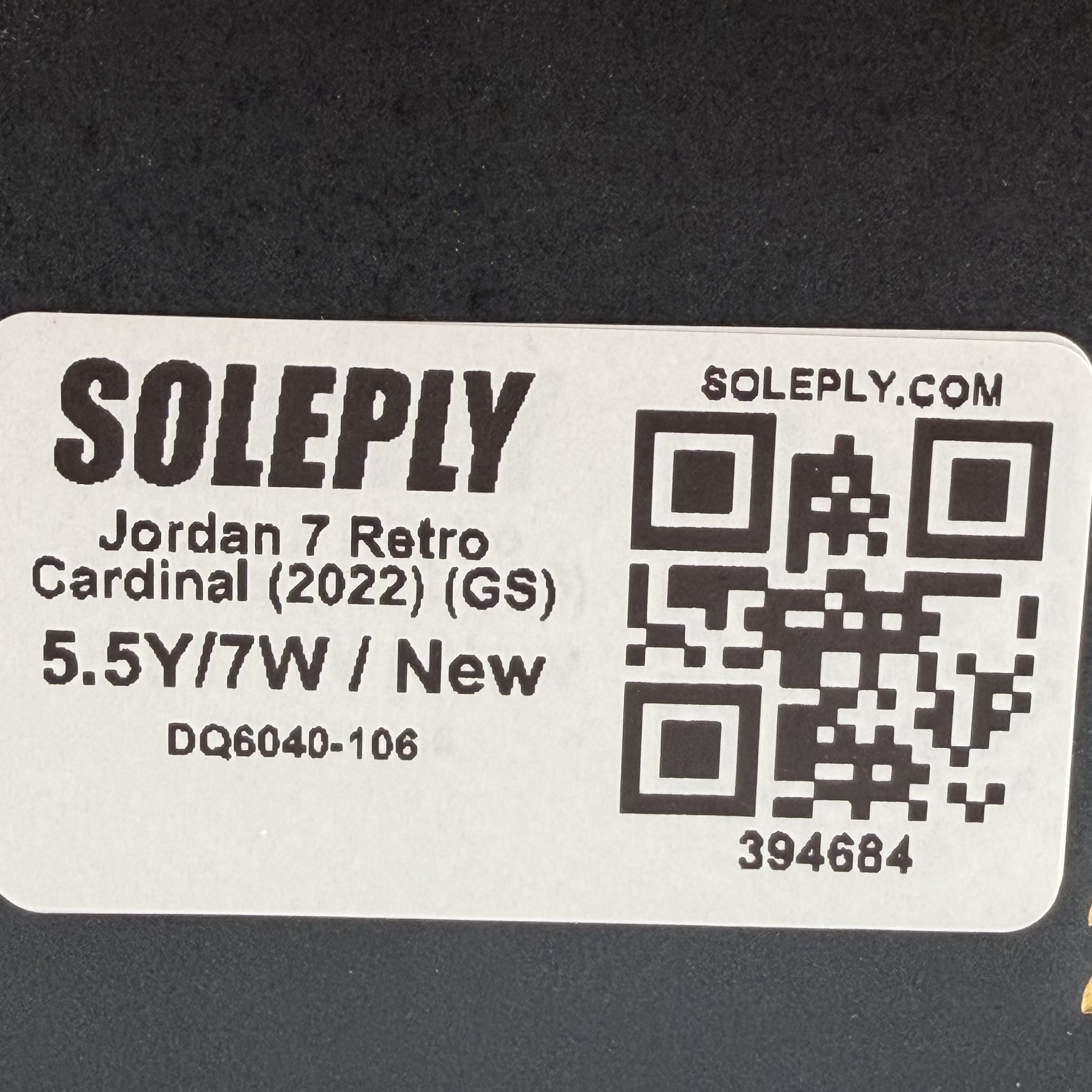 394684 Jordan 7 Retro Cardinal (2022) (GS)