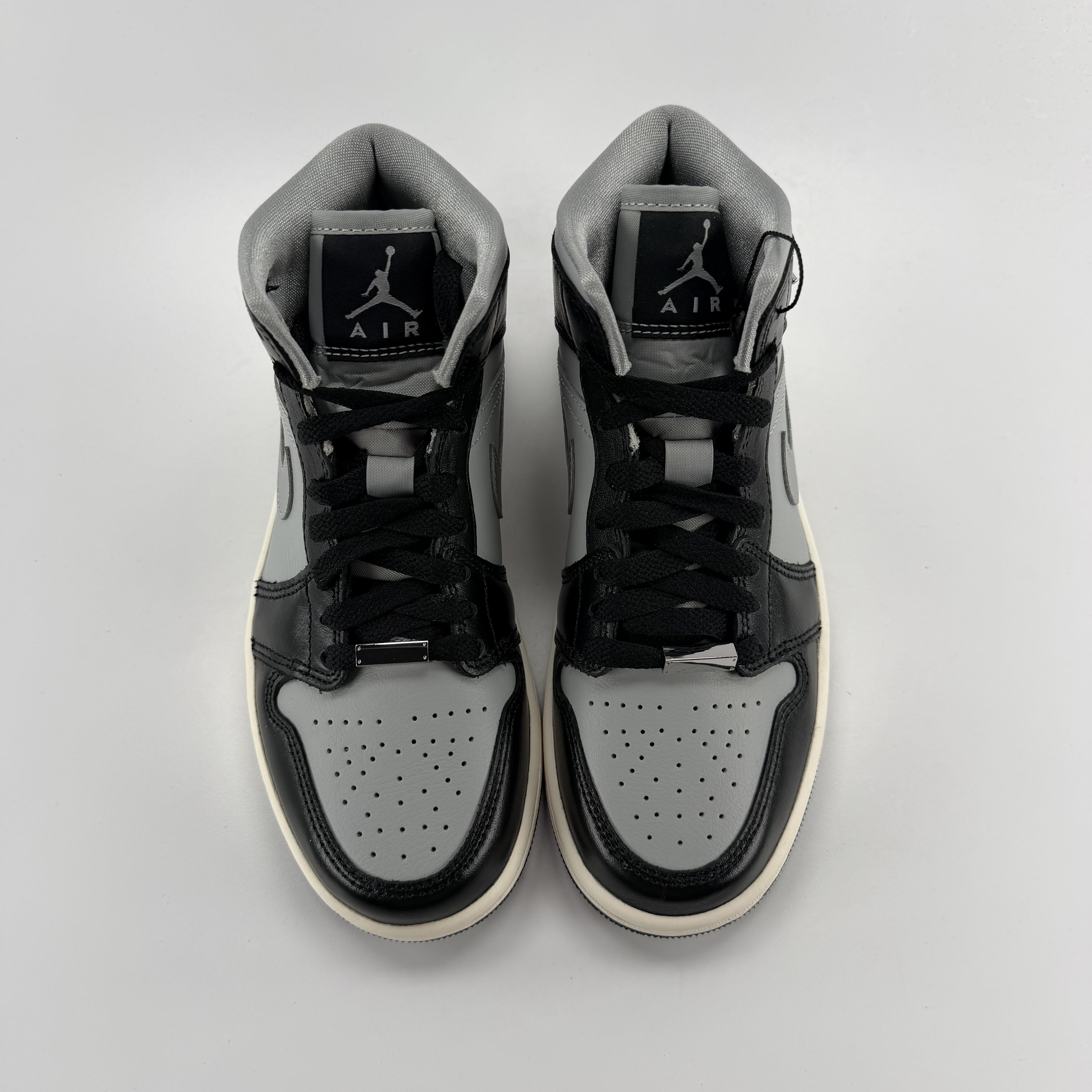 340825 Jordan 1 Mid SE Black Metallic Silver (Women's)