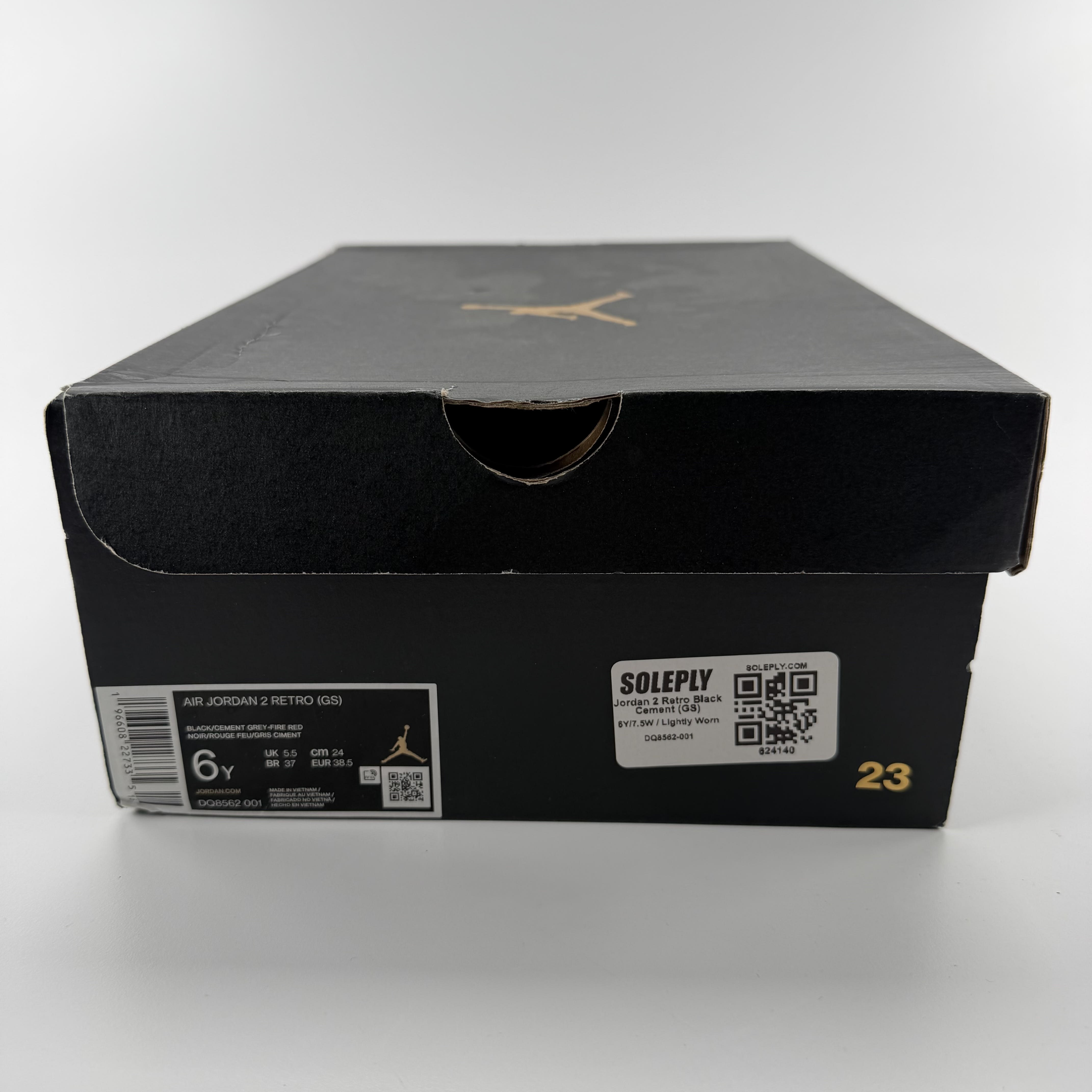 624140 Jordan 2 Retro Black Cement (GS)
