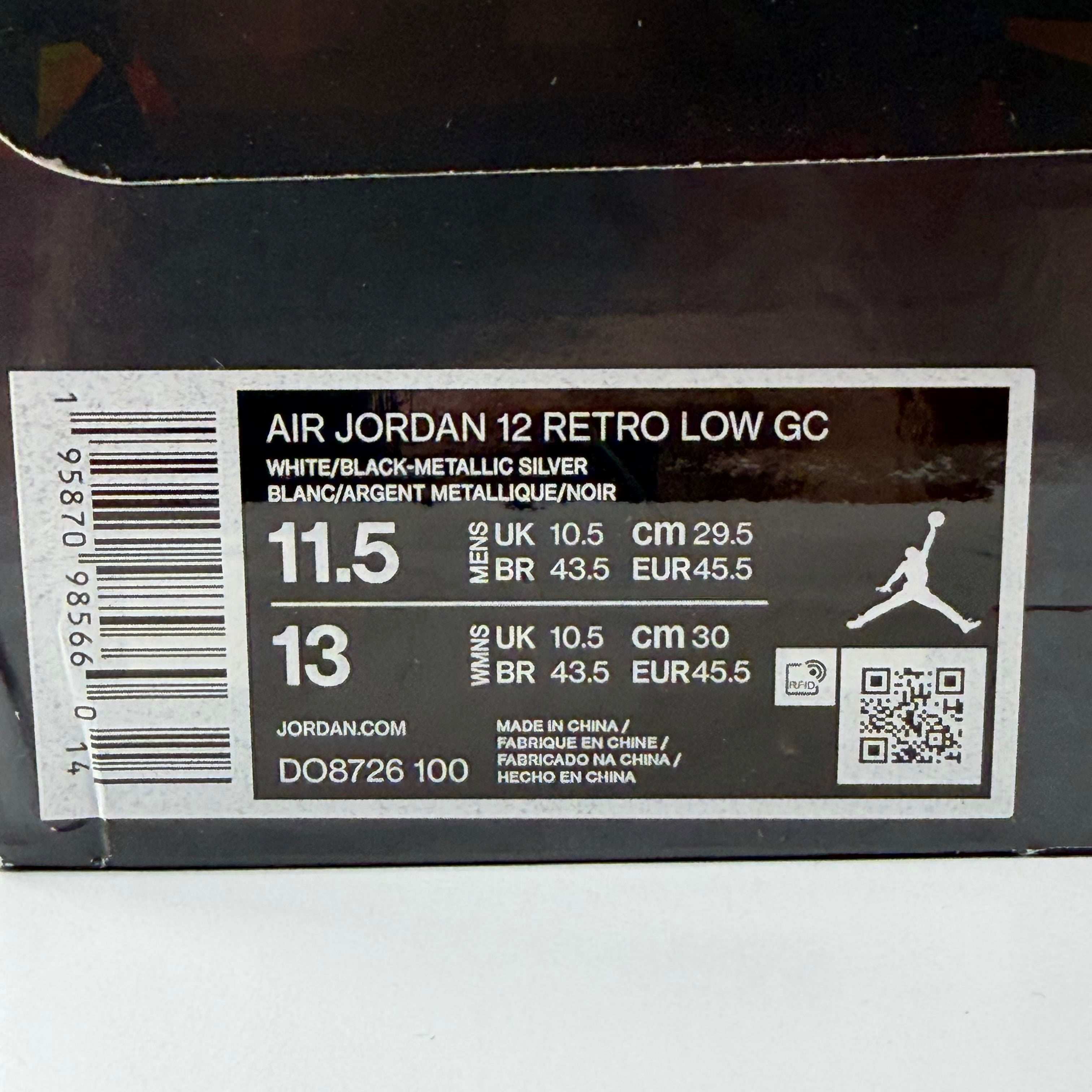800347 Air Jordan 12 Retro Low '25 Years in China'