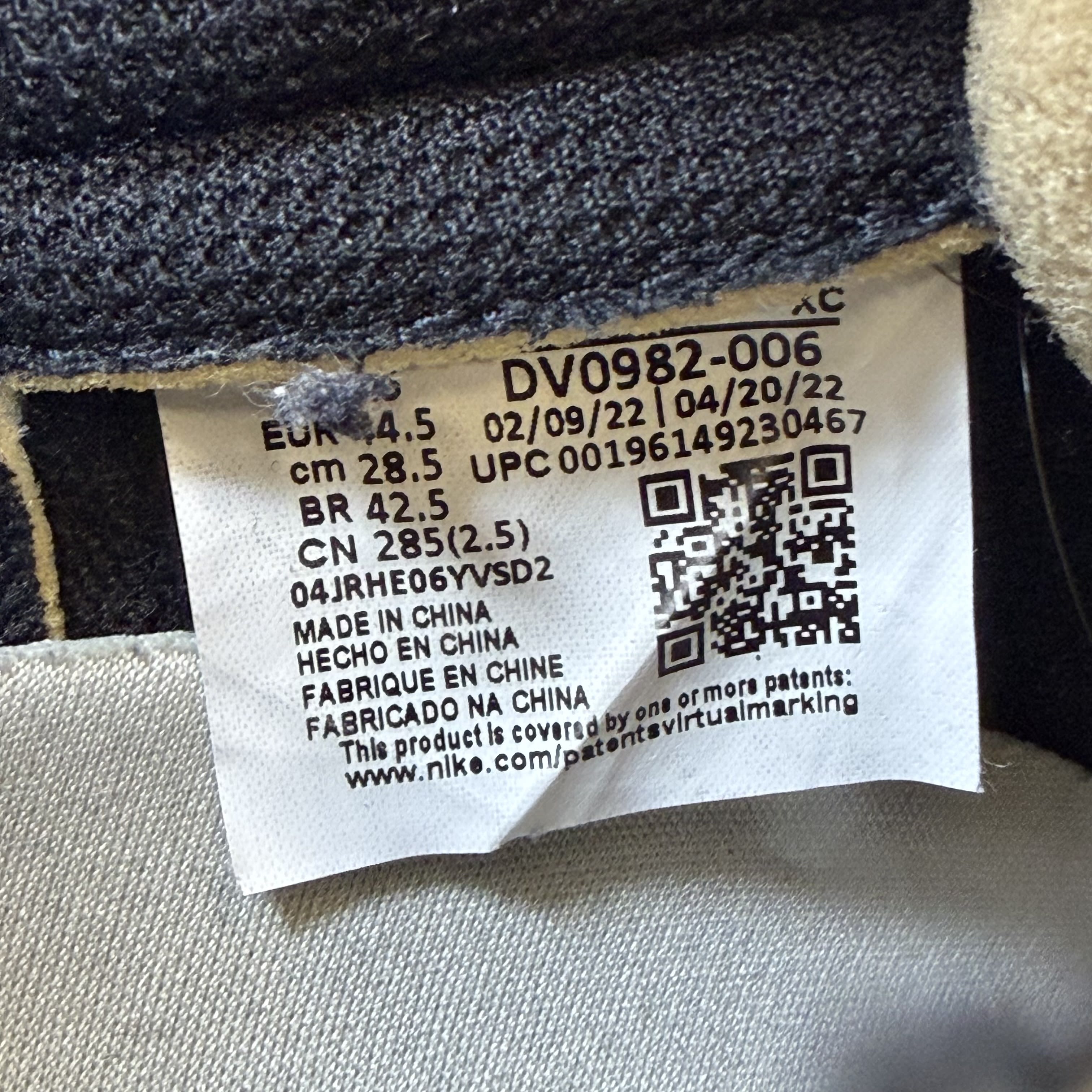 SP11183 Jordan 1 Low OG EX Black Smoke Grey