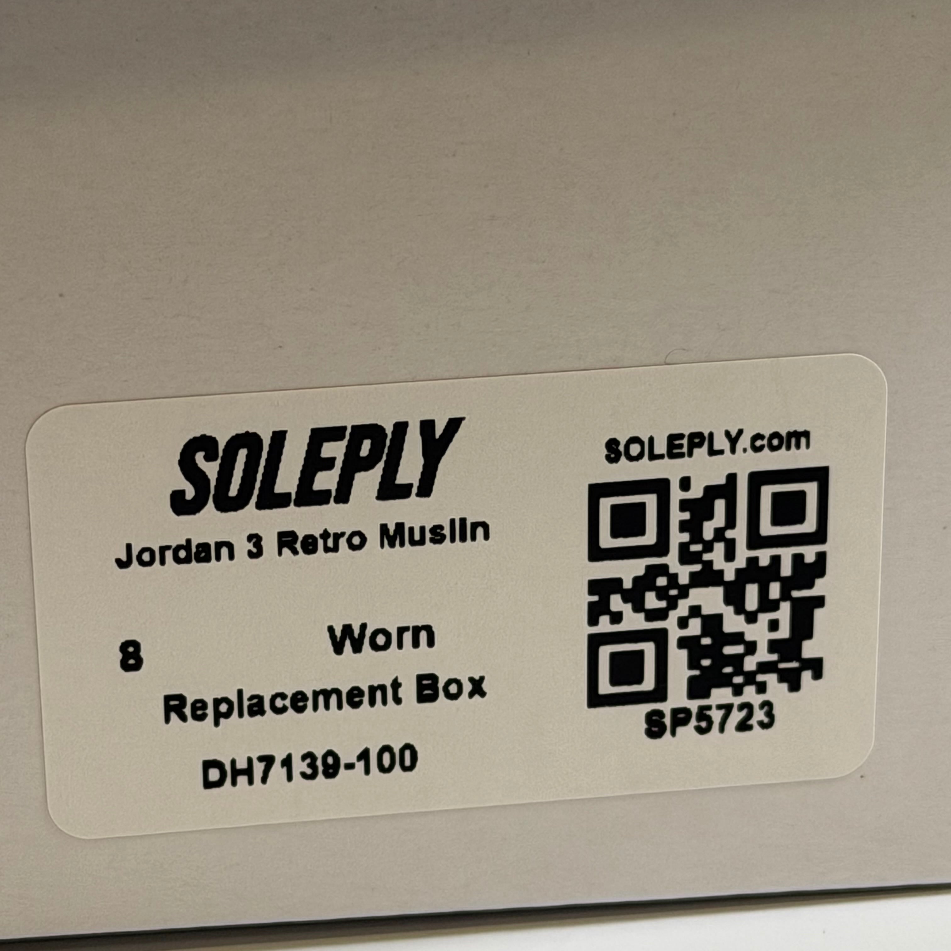 SP5723 Jordan 3 Retro Muslin