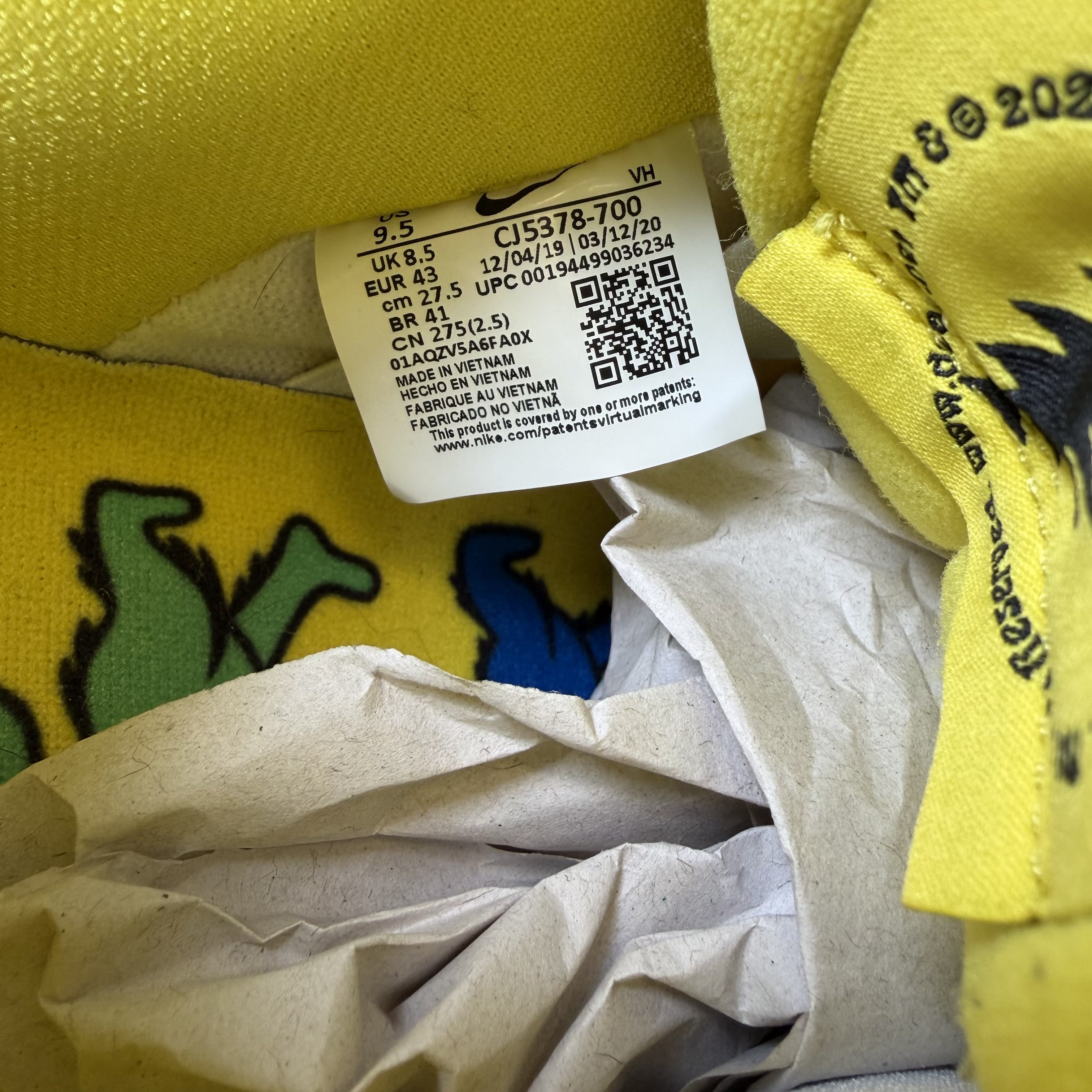 SP10680 Nike SB Dunk Low Grateful Dead Bears Opti Yellow