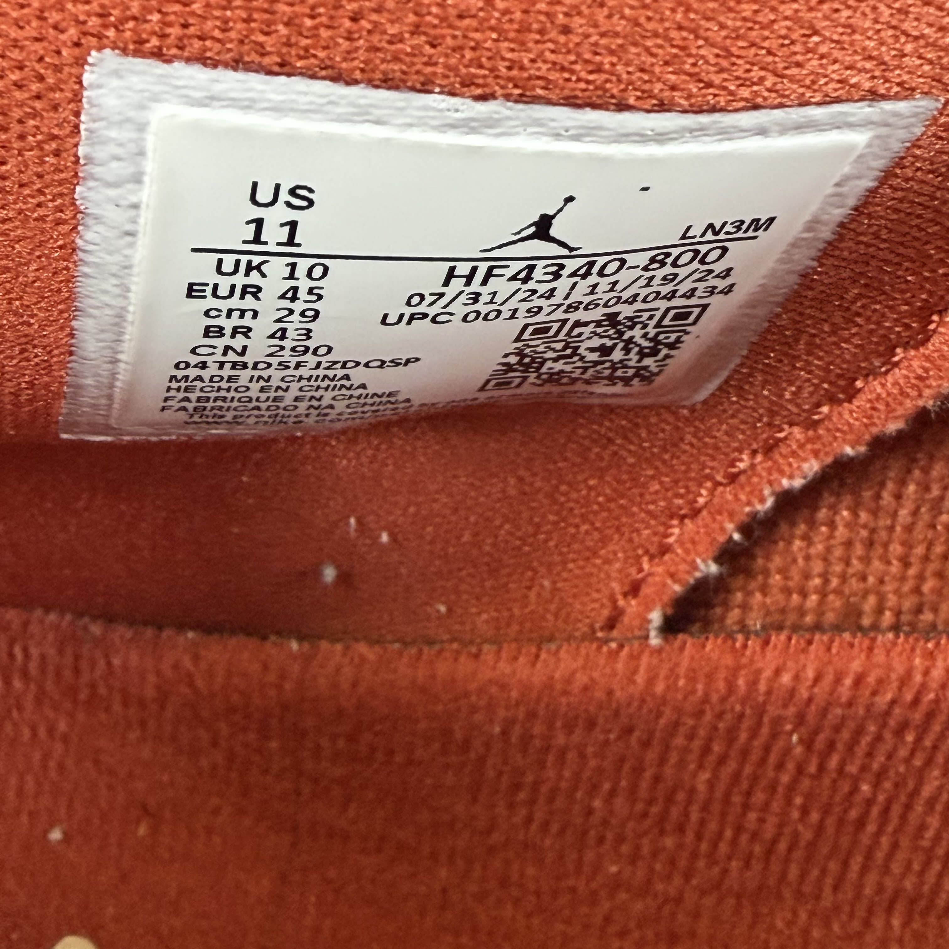[SP10643] Air Jordan 4 Retro OG SP Nigel Sylvester Brick by Brick