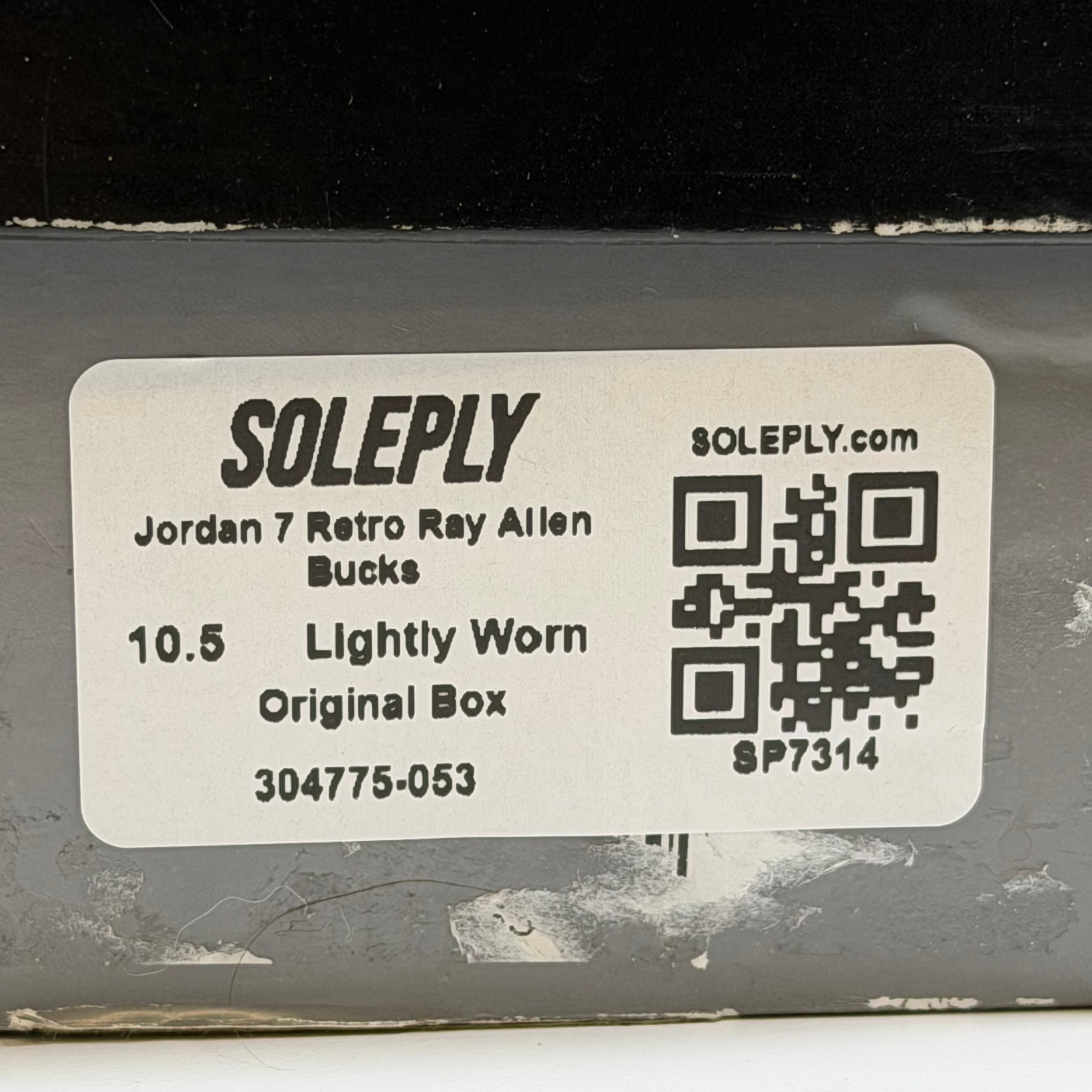 SP7314 Jordan 7 Retro Ray Allen Bucks