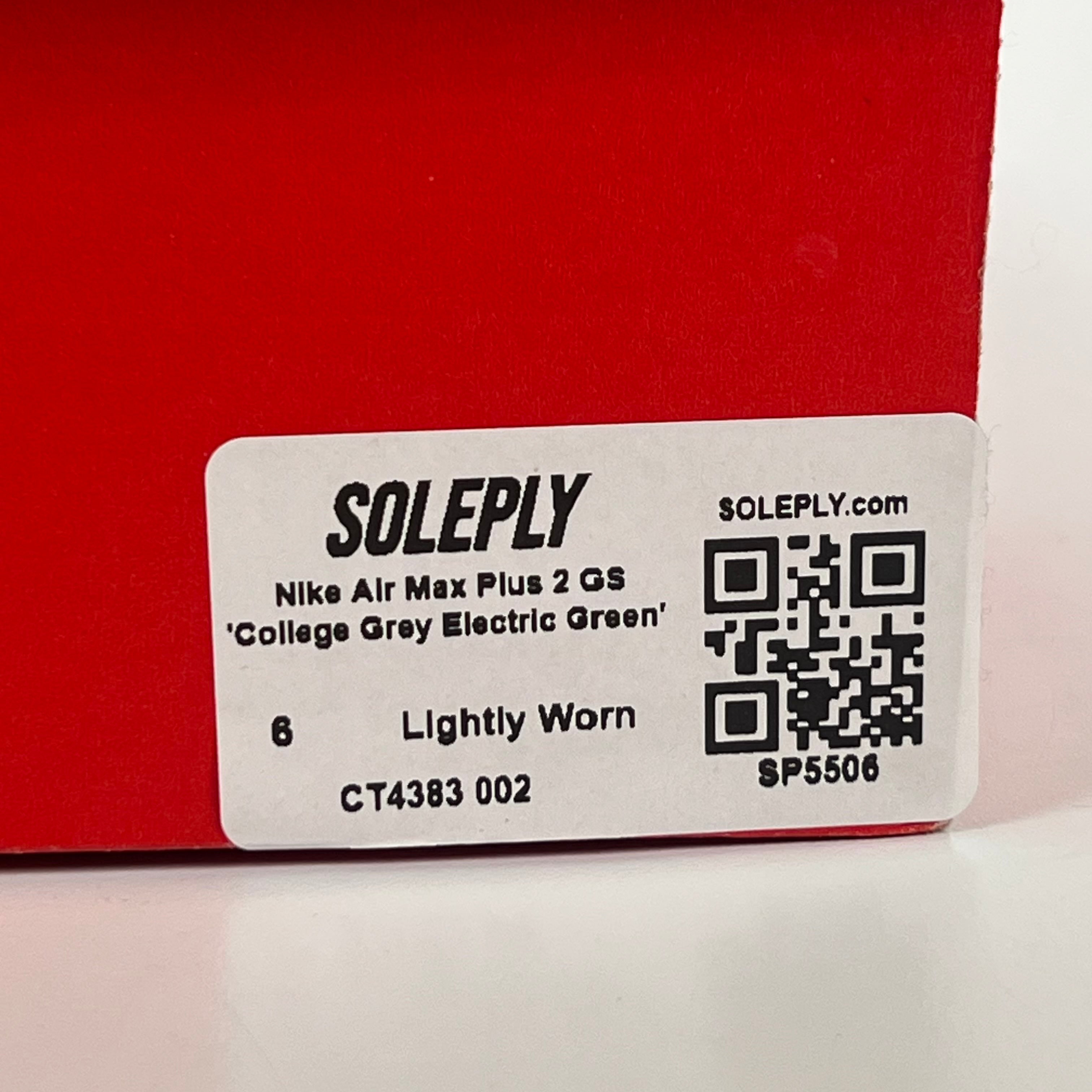 SP5506  Nike Air Max Plus 2 GS 'College Grey Electric Green'