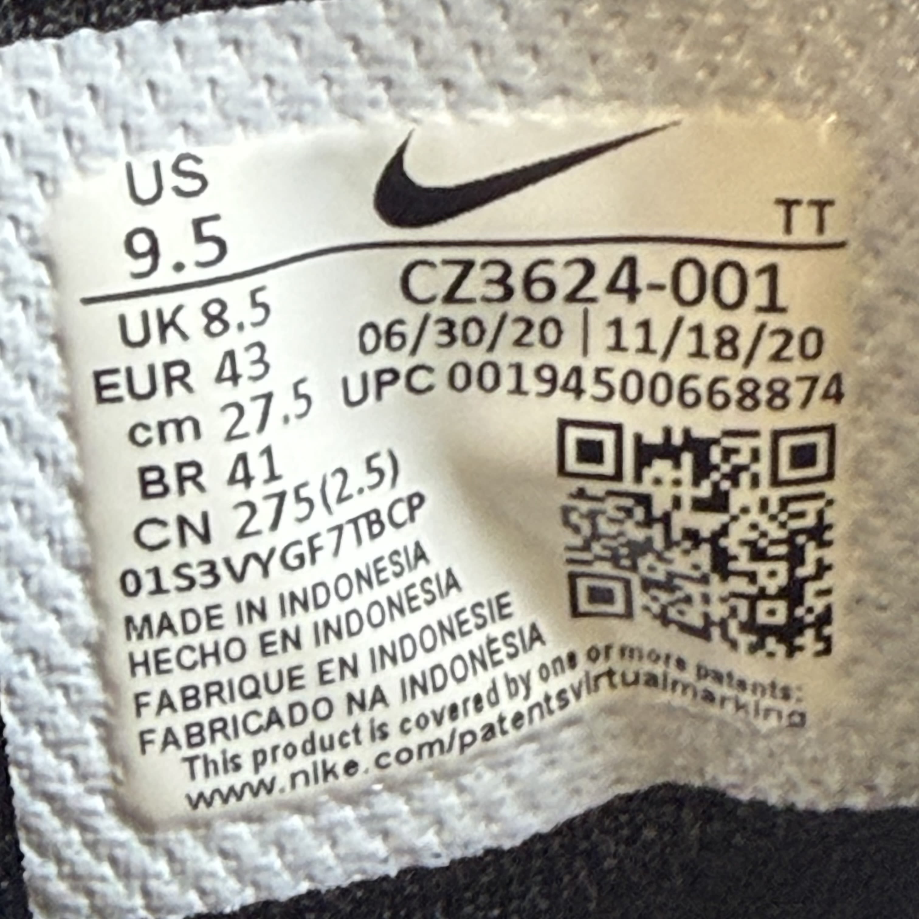 SP7281 Nike Air Max 95 NRG LeBron Lakers