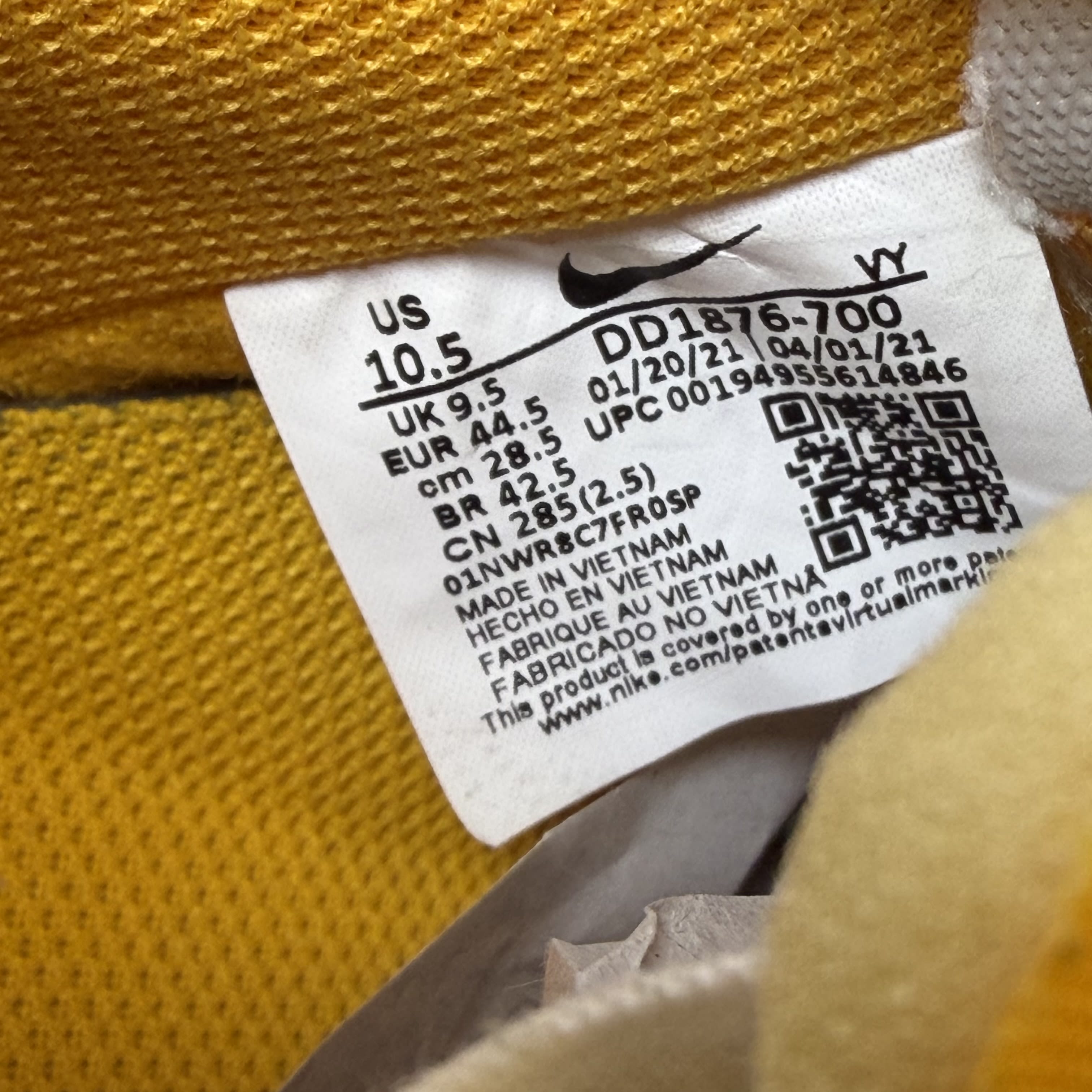 SP9117 Nike Air Force 1 Low Off-White ICA University Gold