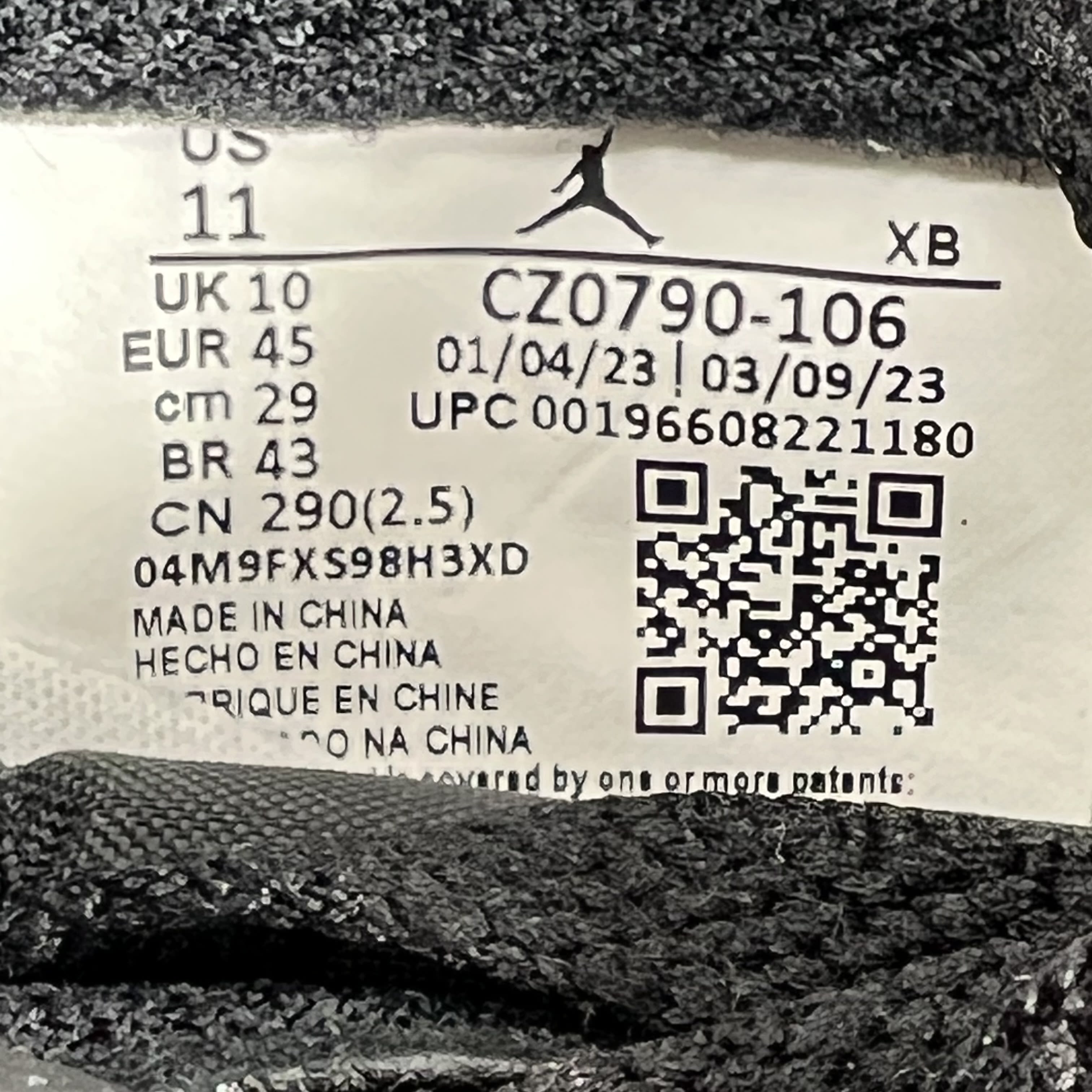 SP5323 Jordan 1 Retro Low OG Black Toe (2023)