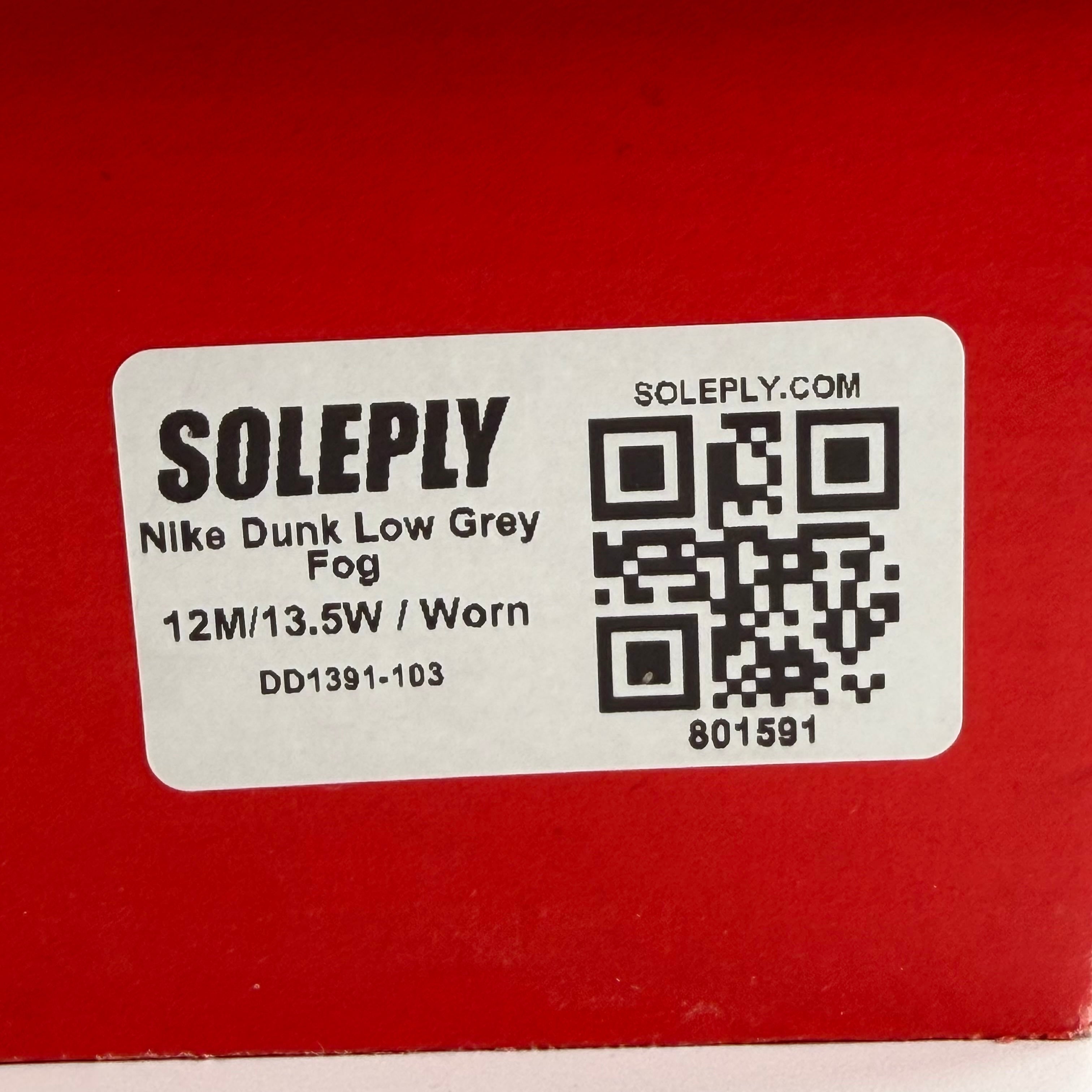 801591 Nike Dunk Low Grey Fog