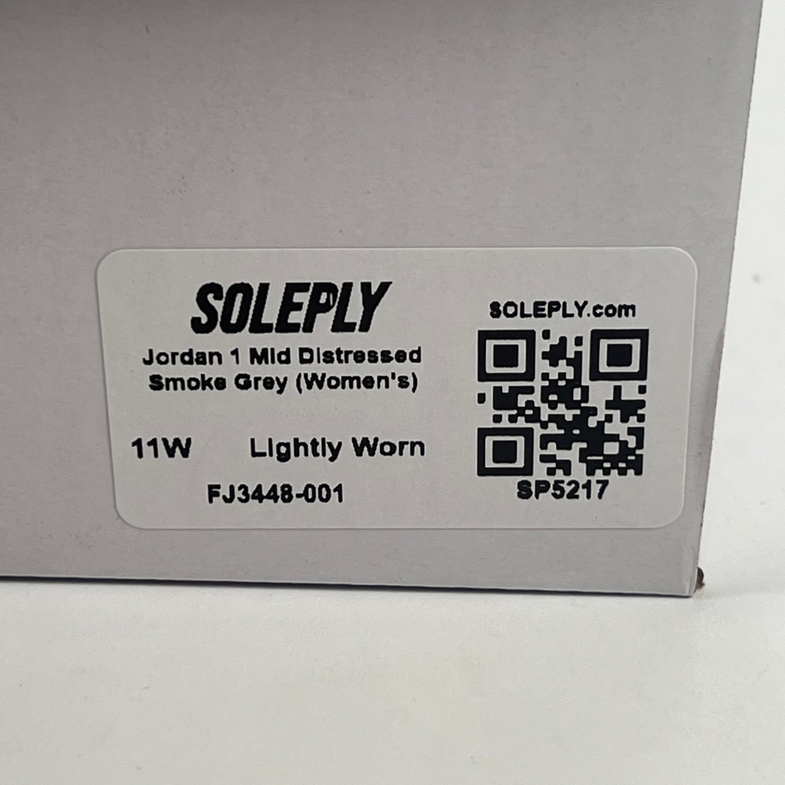 SP5217 Jordan 1 Mid Distressed Smoke Grey (Women's)