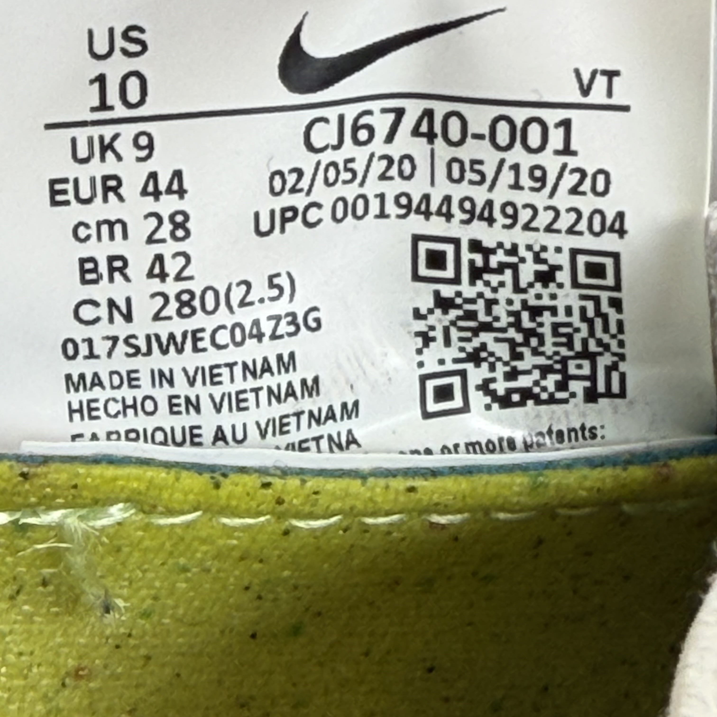 SP7319 Nike Air VaporMax 2020 Pure Platinum Multicolor