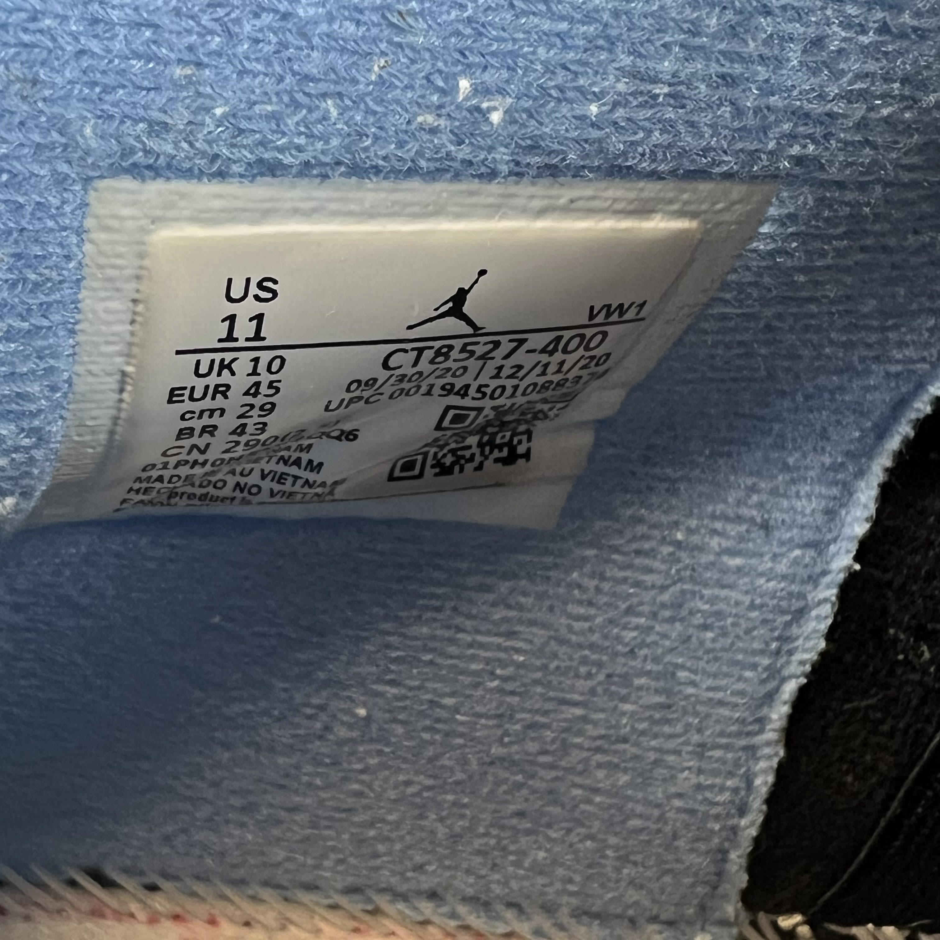 SP12829 Jordan 4 Retro University Blue