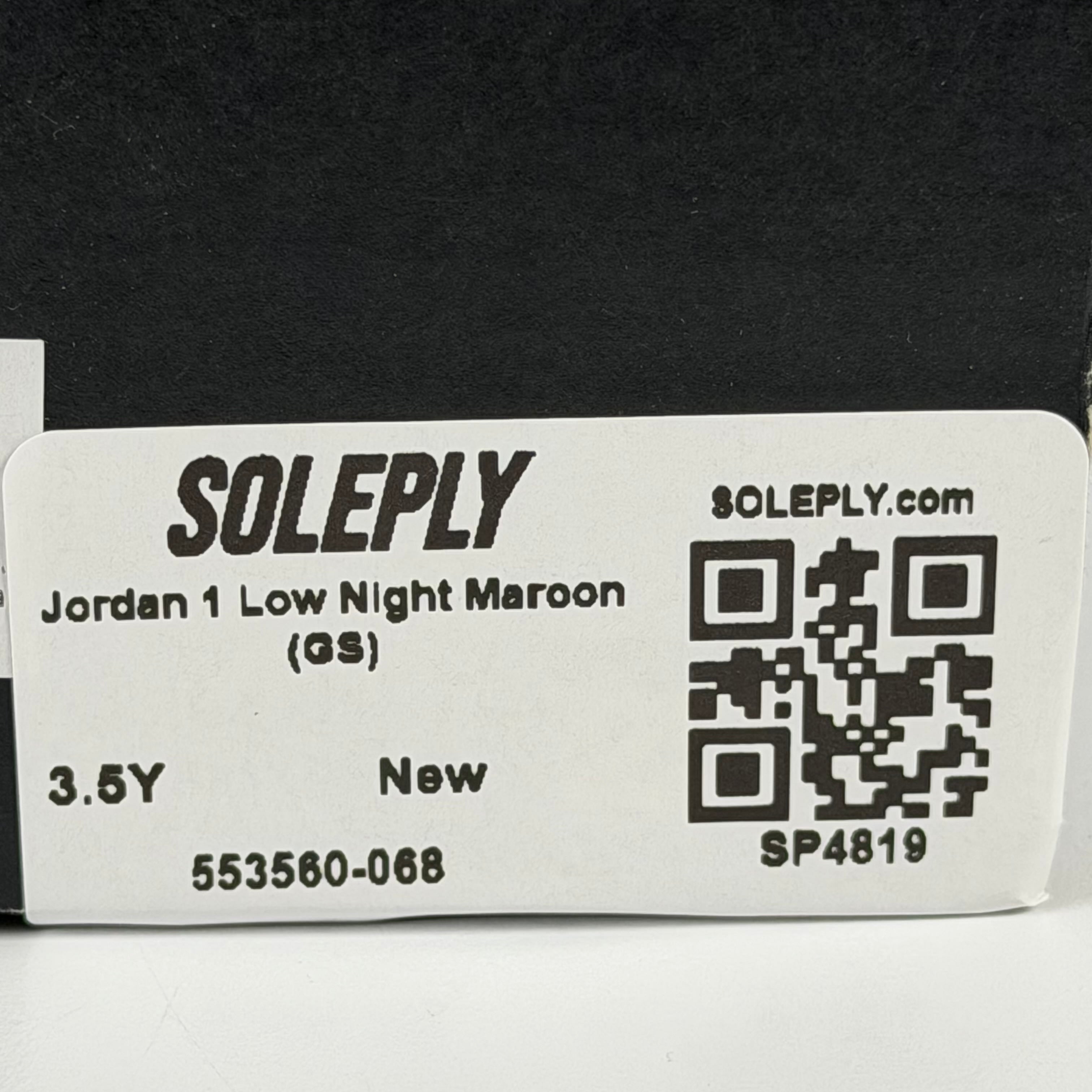 SP4819 Jordan 1 Low Night Maroon (GS)