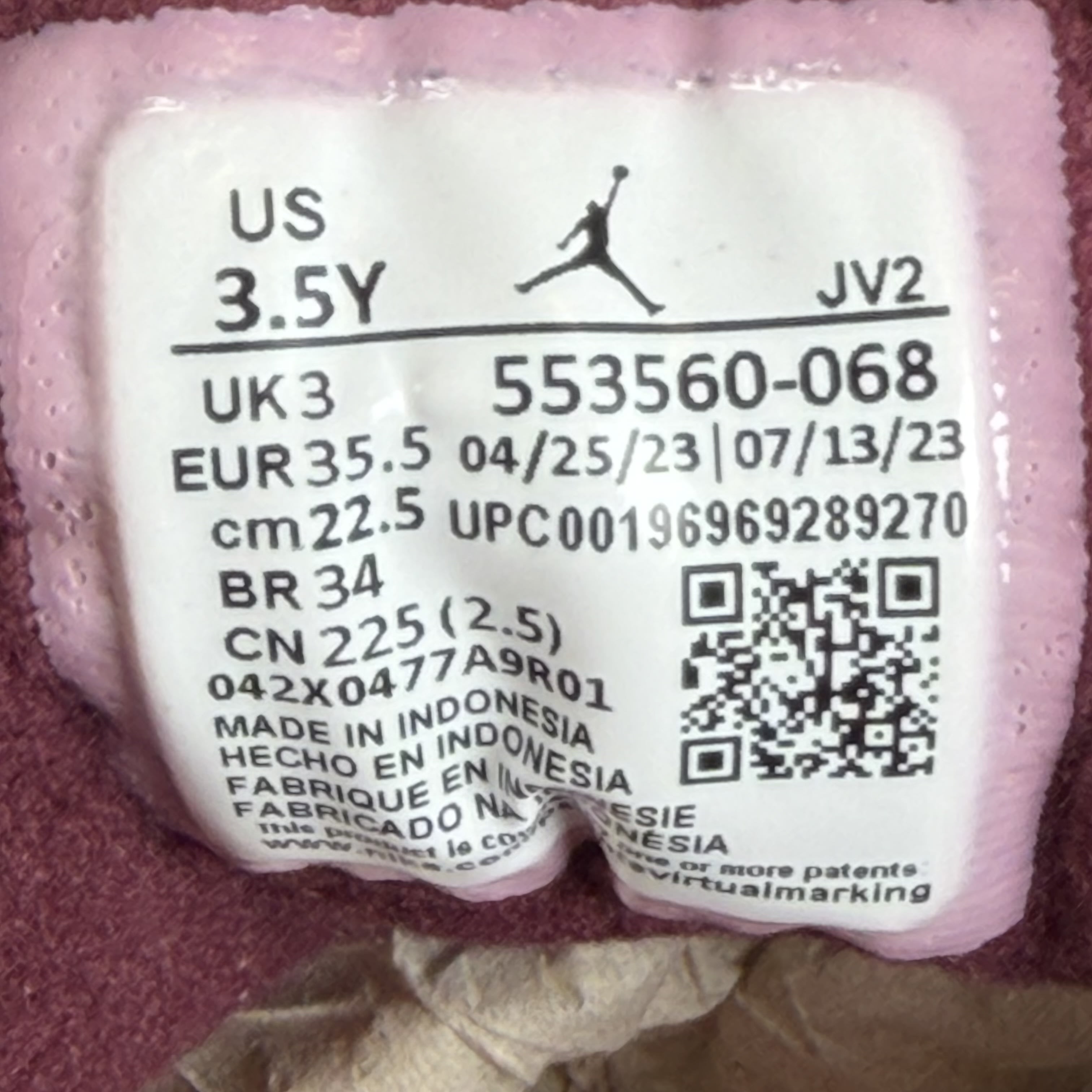 SP4819 Jordan 1 Low Night Maroon (GS)